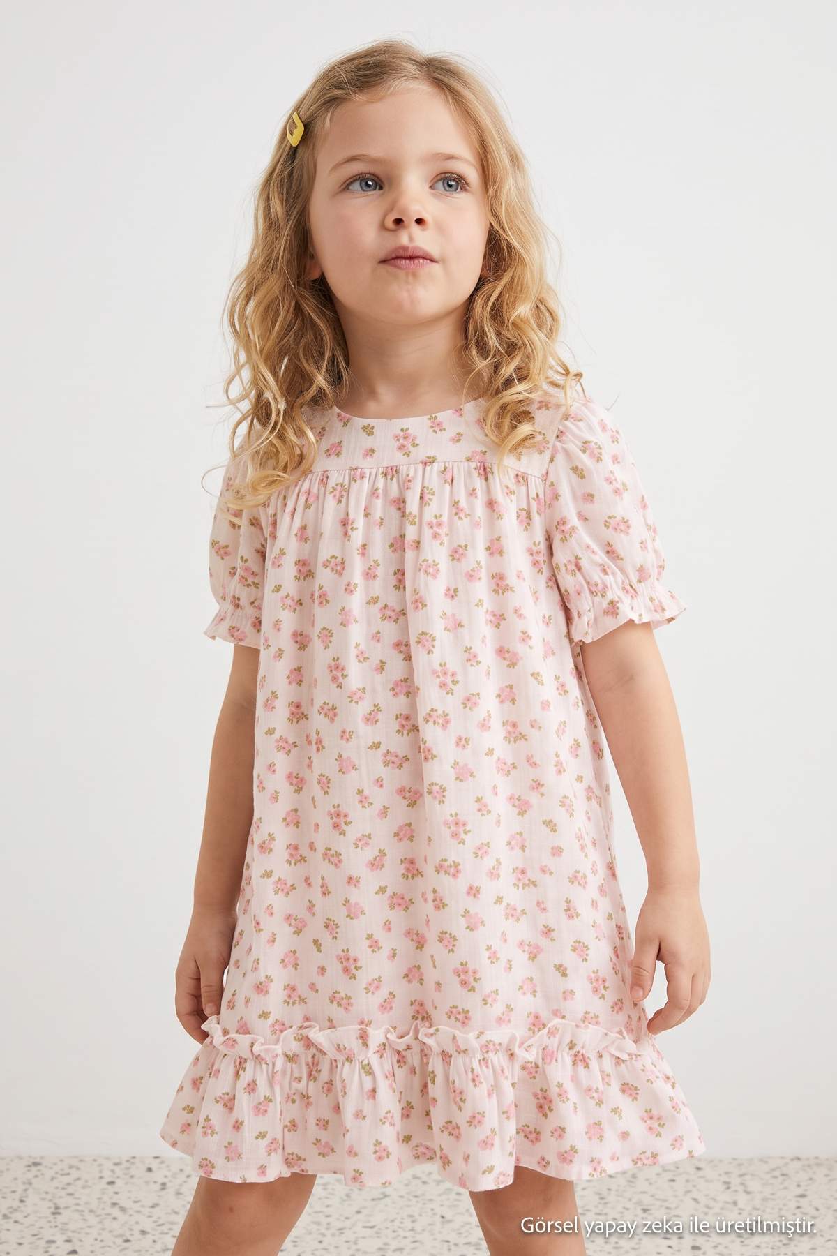Girls' White Muslin Dress