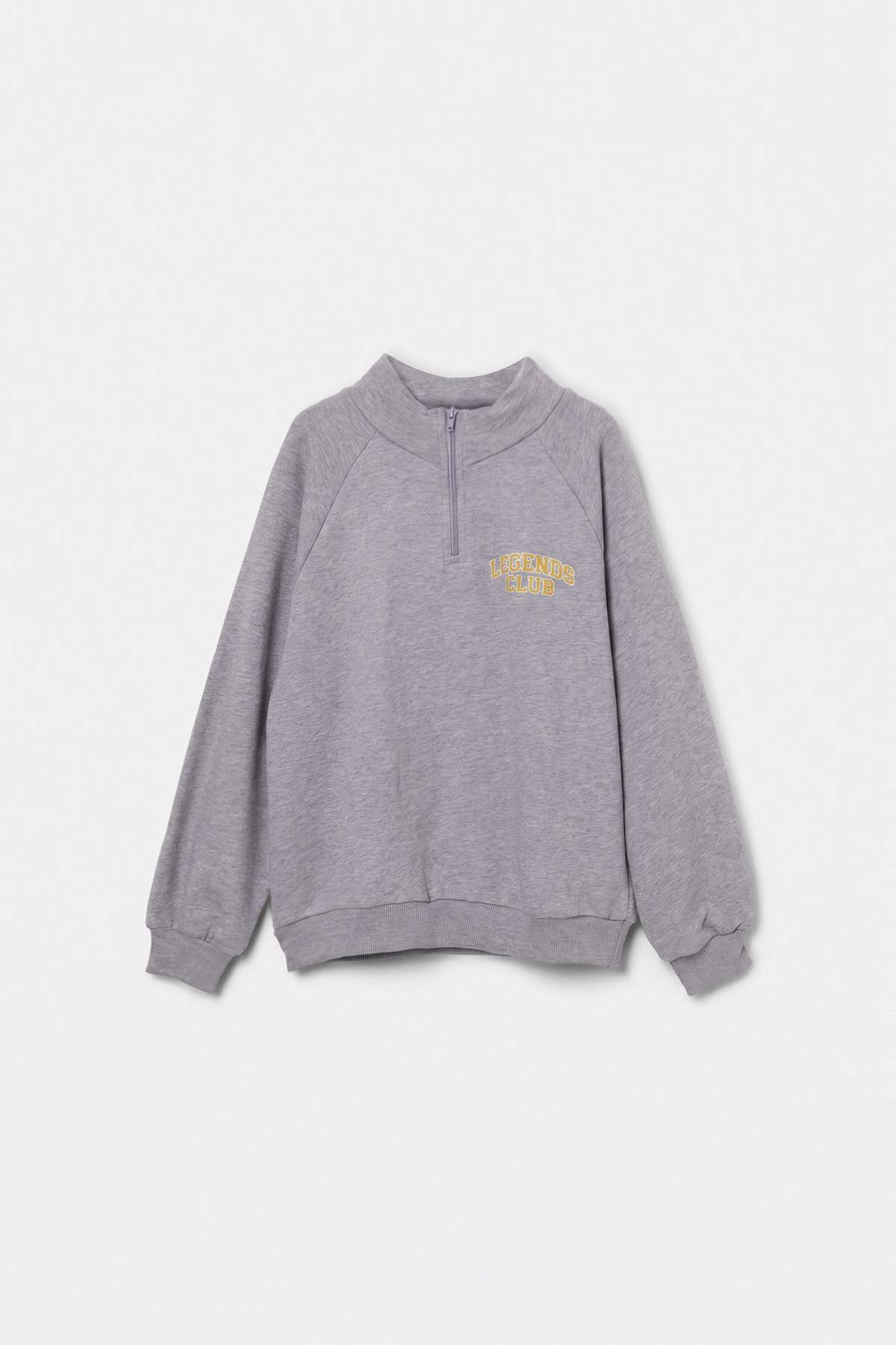Boys' Embroidered Half-Zip Thick Sweatshirt