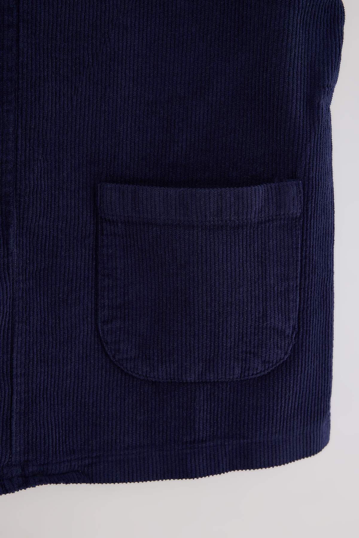 Girls' Navy Velvet Mini Dress