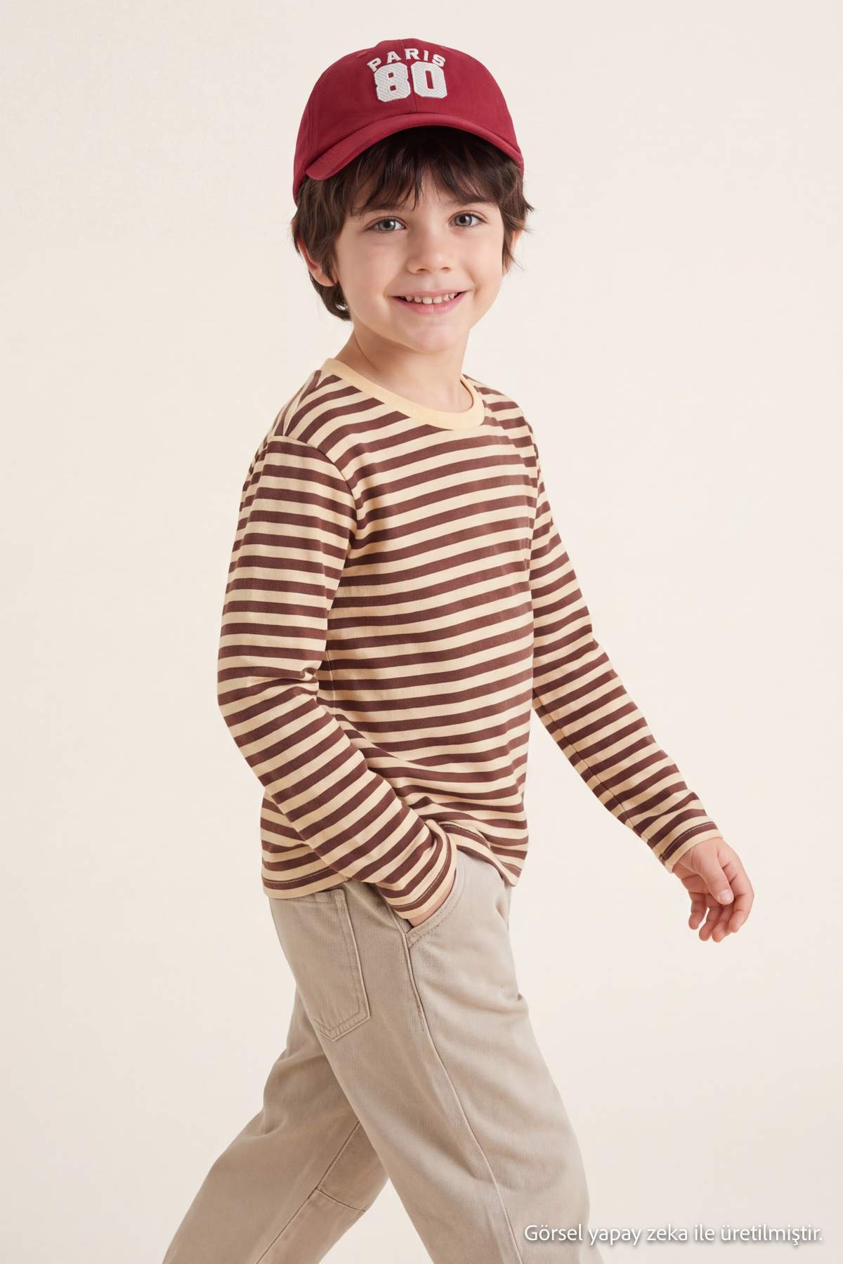 Boys' Navy, Green & Ecru 3-Pack Basic Cotton T-Shirts