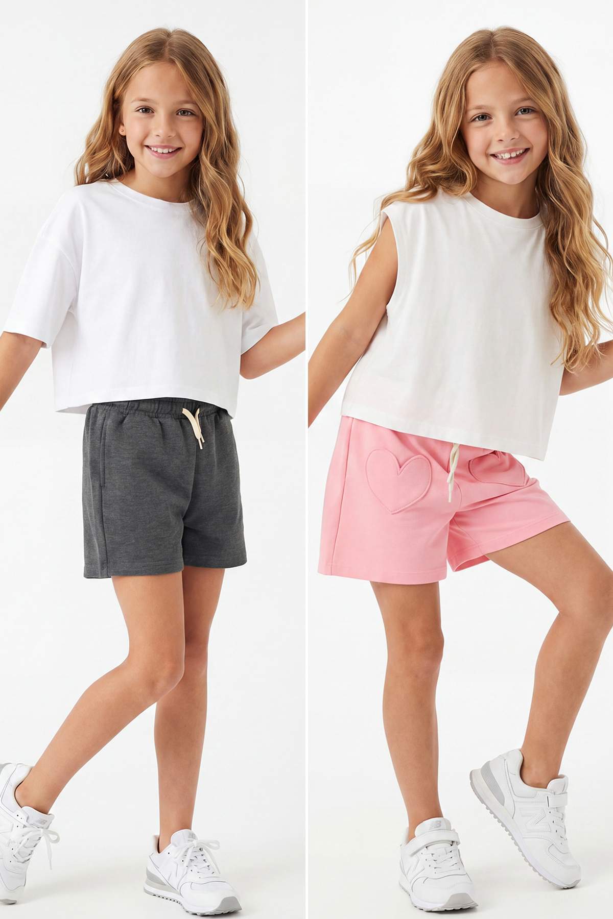 Girls' Embroidered Shorts 2-Pack