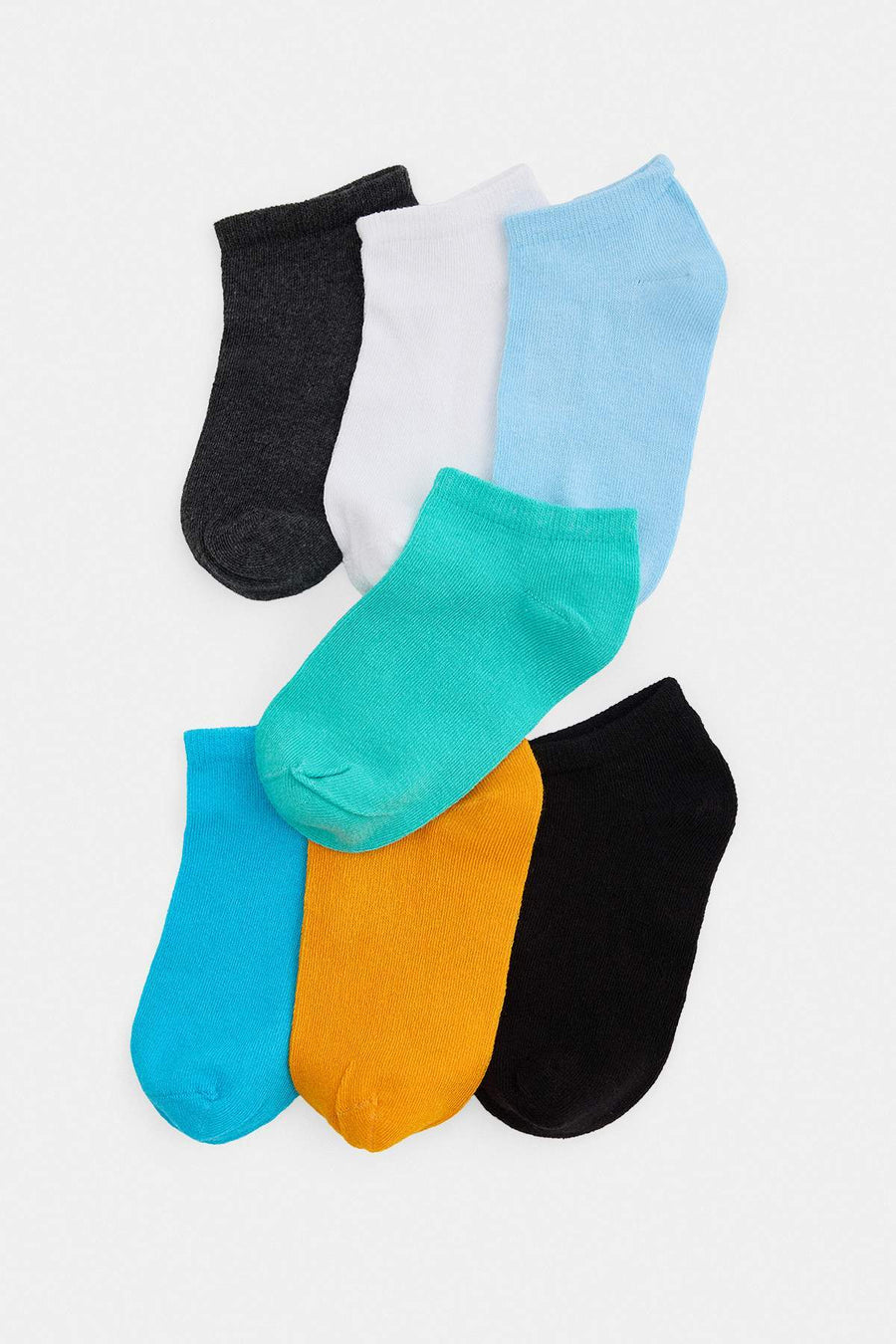 Boys' Plain Ankle Socks 7-Pack
