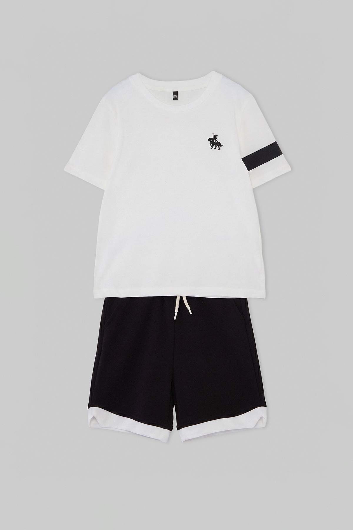 Boys' Embroidered T-Shirt & Shorts Set