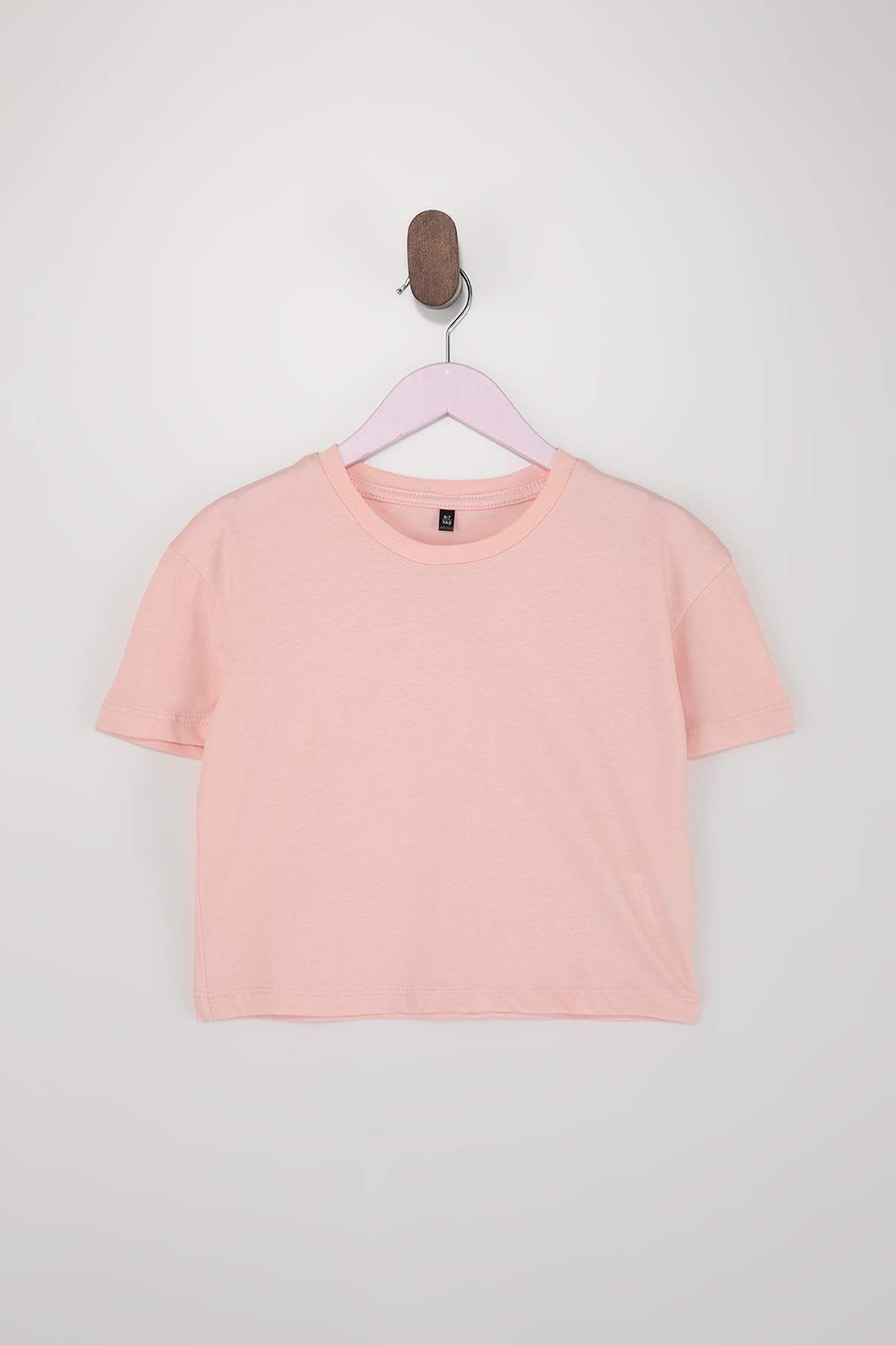 Girls' Salmon & White Plain T-Shirt 2-Pack