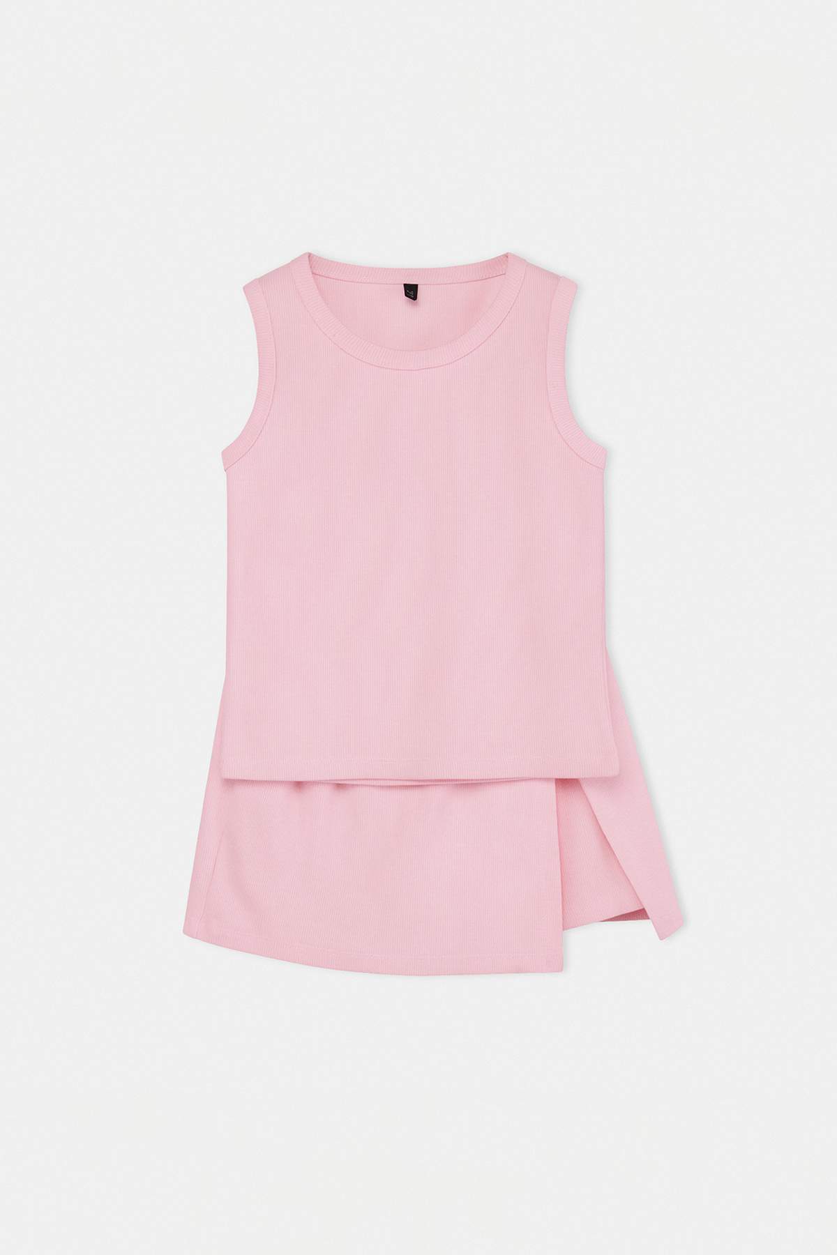 Girls' Pink Sleeveless Top & Skort Set