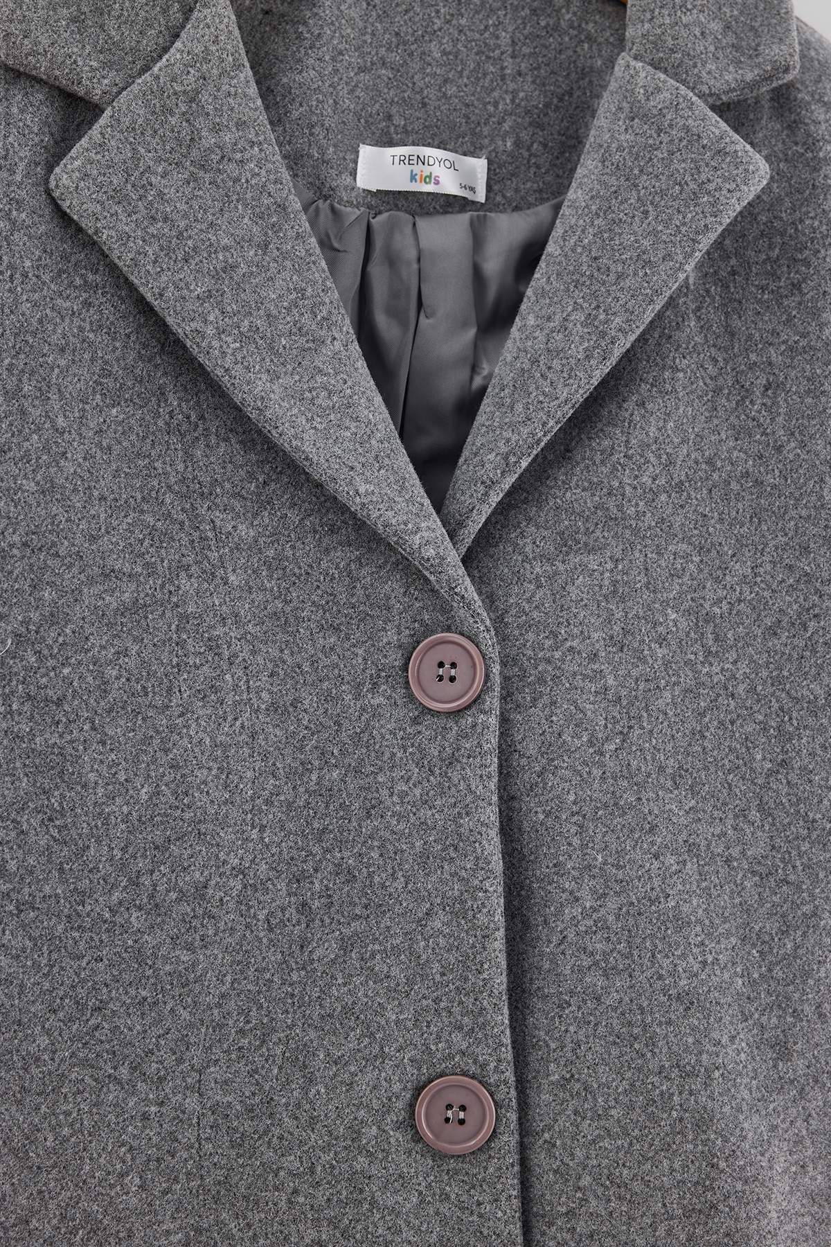 Girls' Classic Button Coat