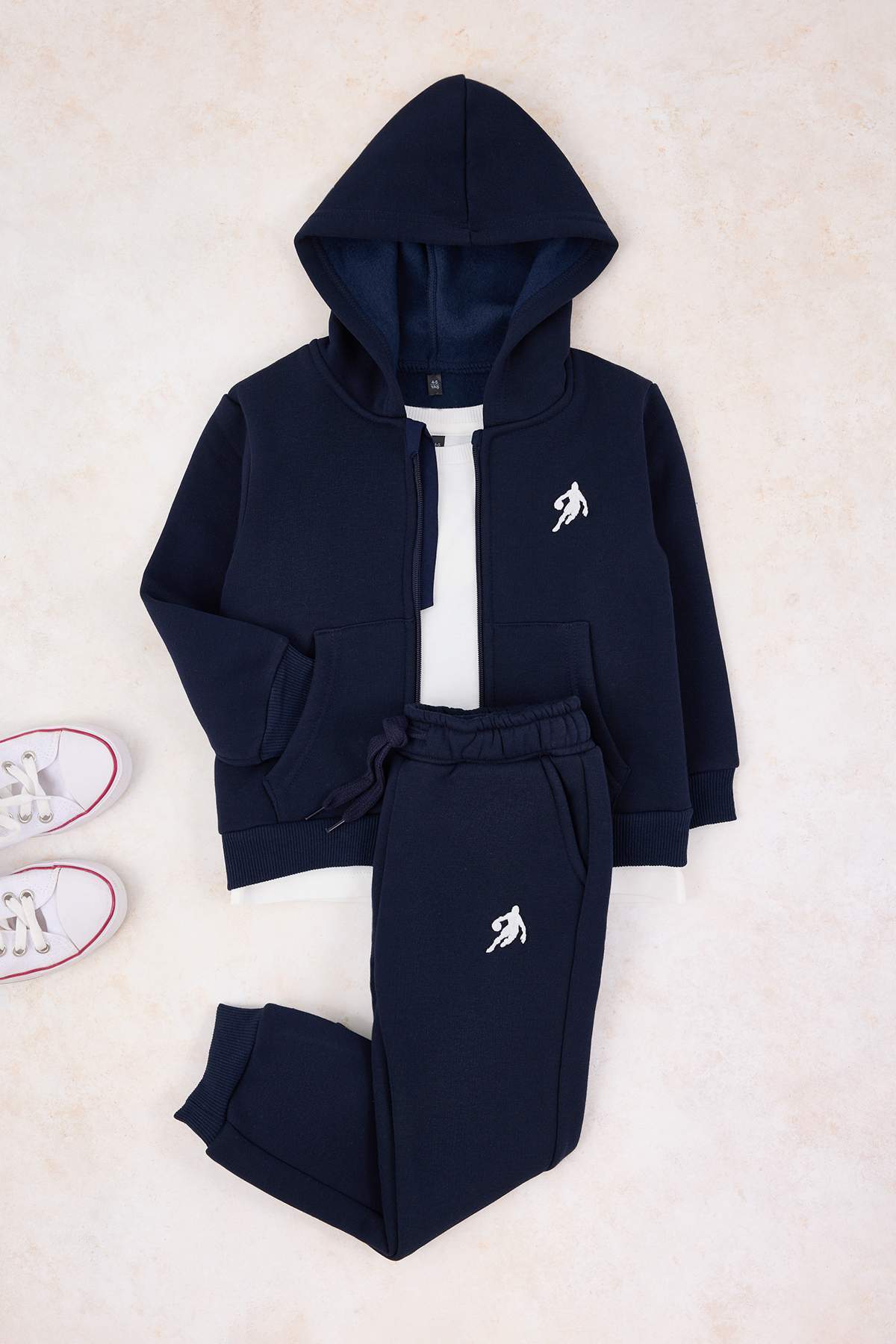 Boys' Grey Marl 3-Piece Printed Set
