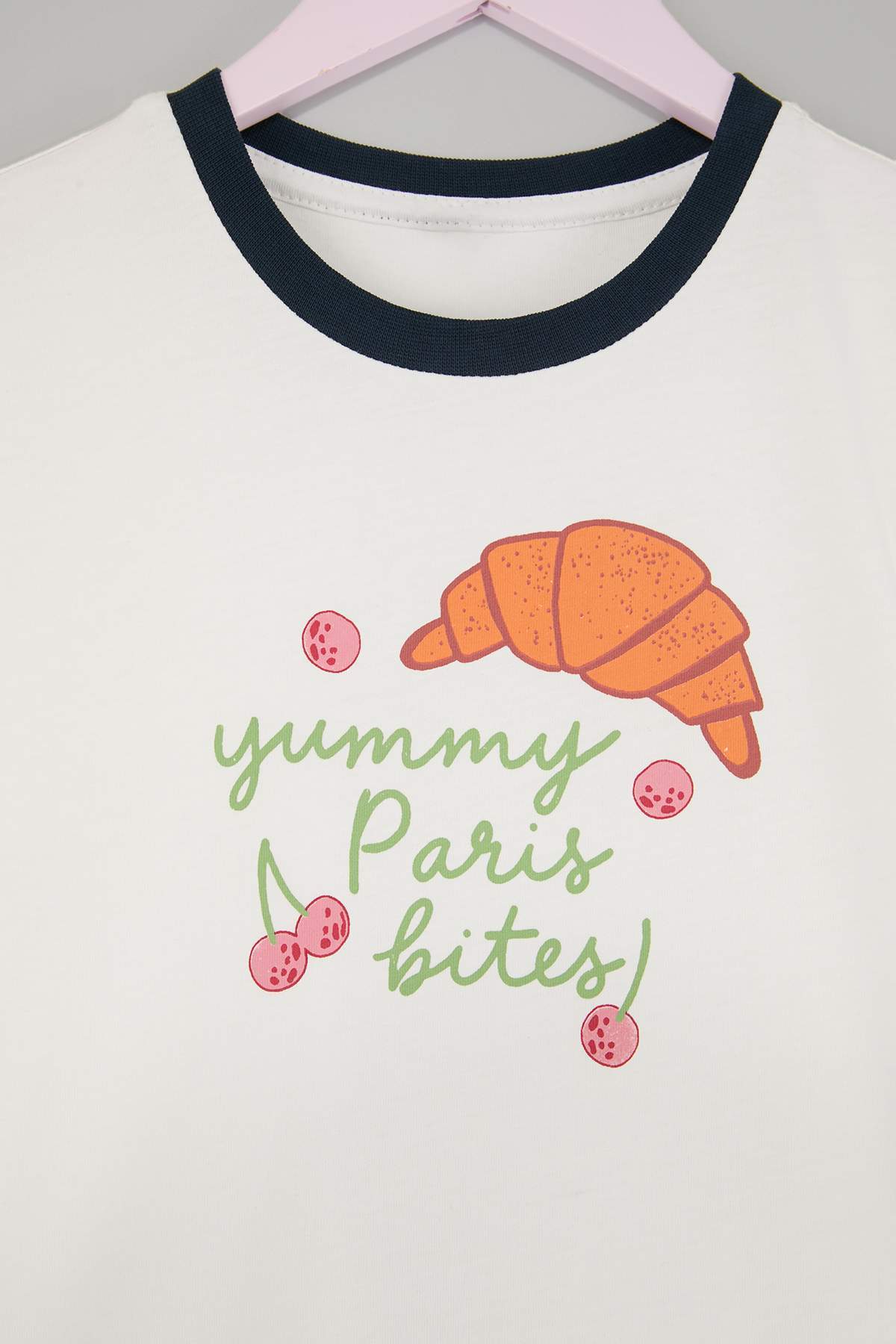 Girls' Pink & Ecru Plain T-Shirt 2-Pack