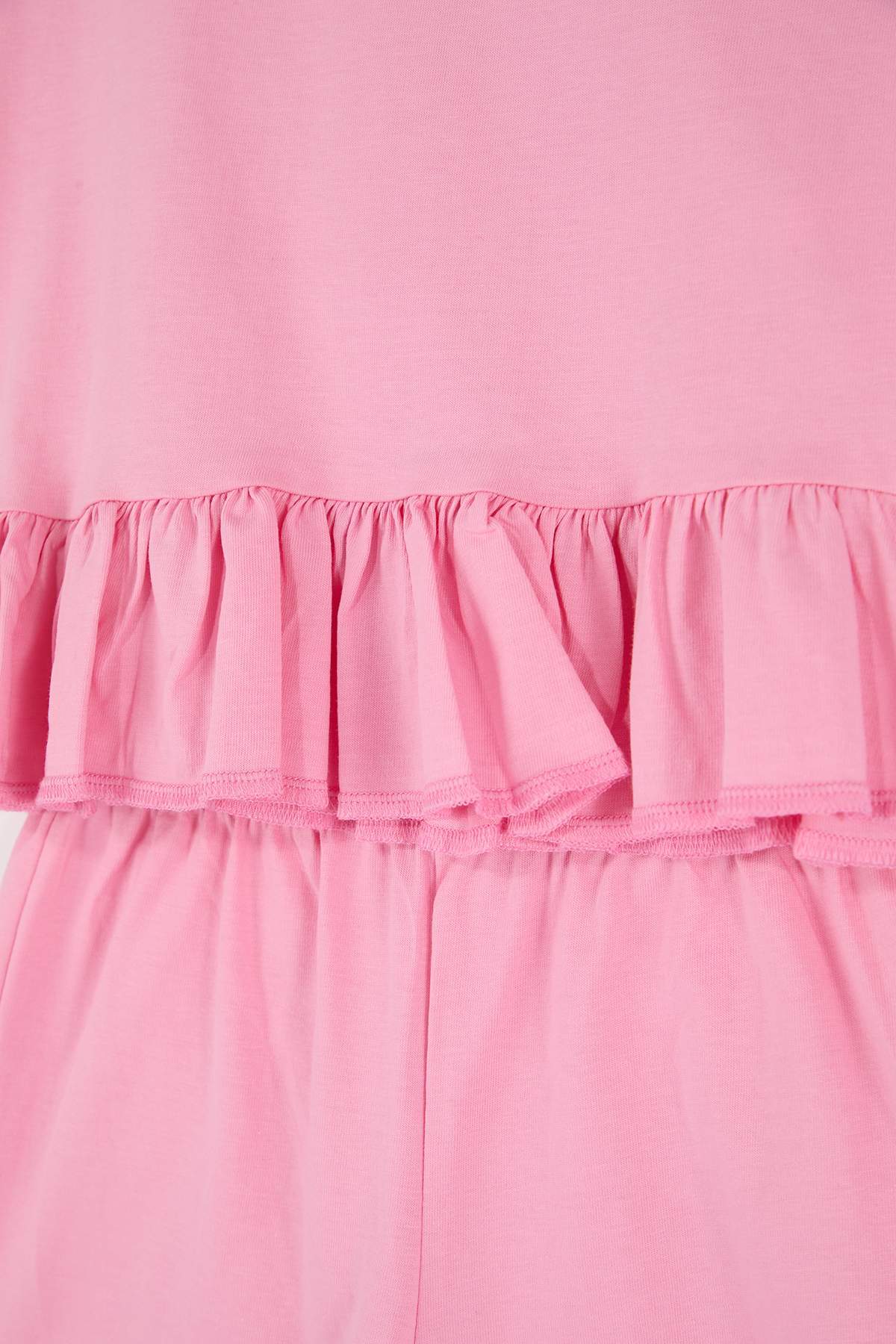 Girls' Cotton Ruffle Sleeveless Two-Piece Set
