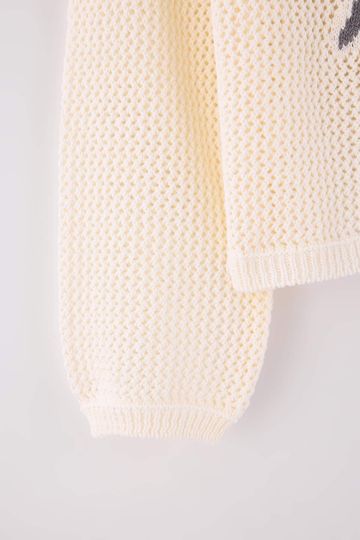 Girls' Soft Star-Pattern Knit Jumper