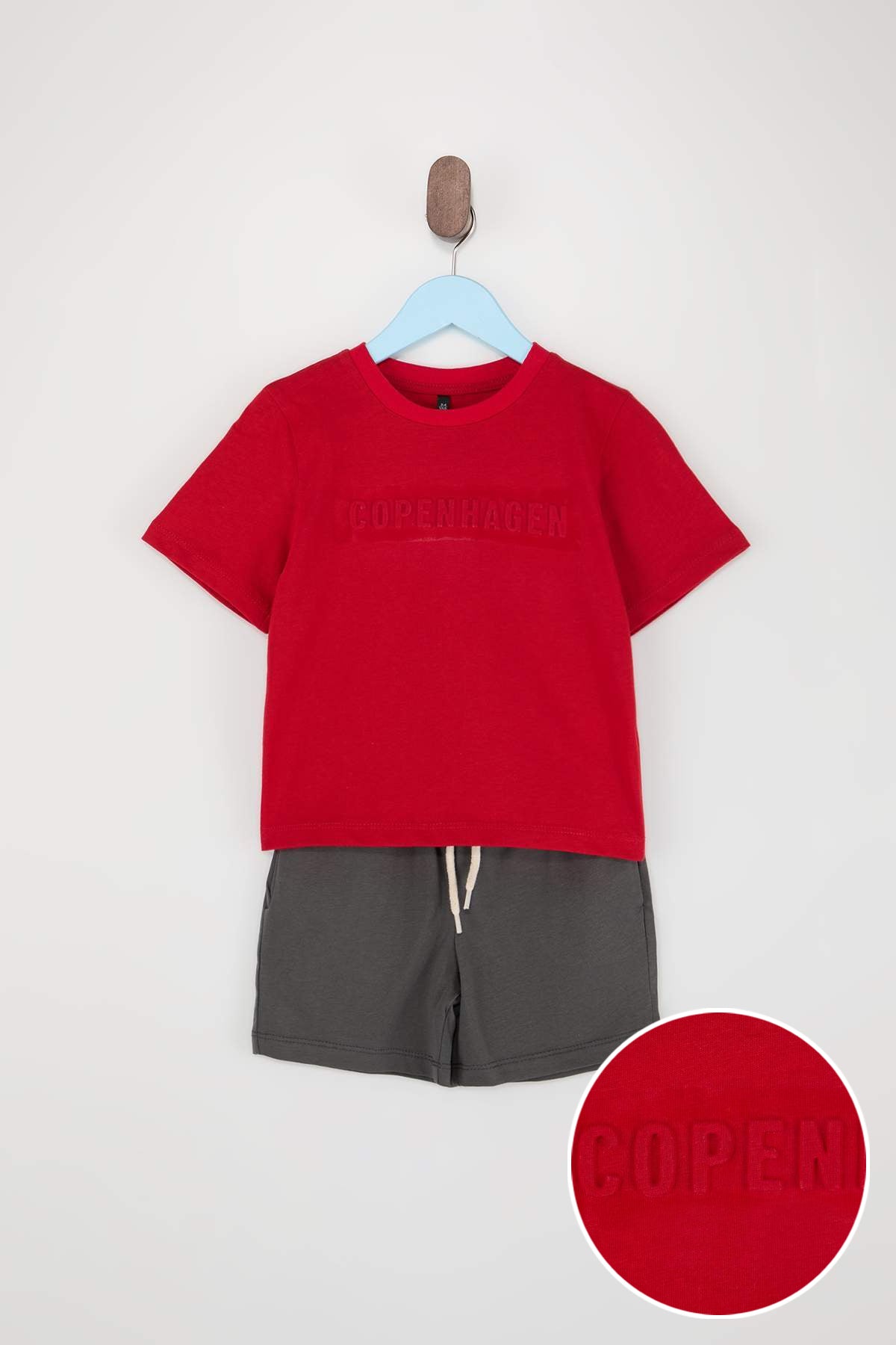 Boys' Plain T-Shirt & Shorts Set