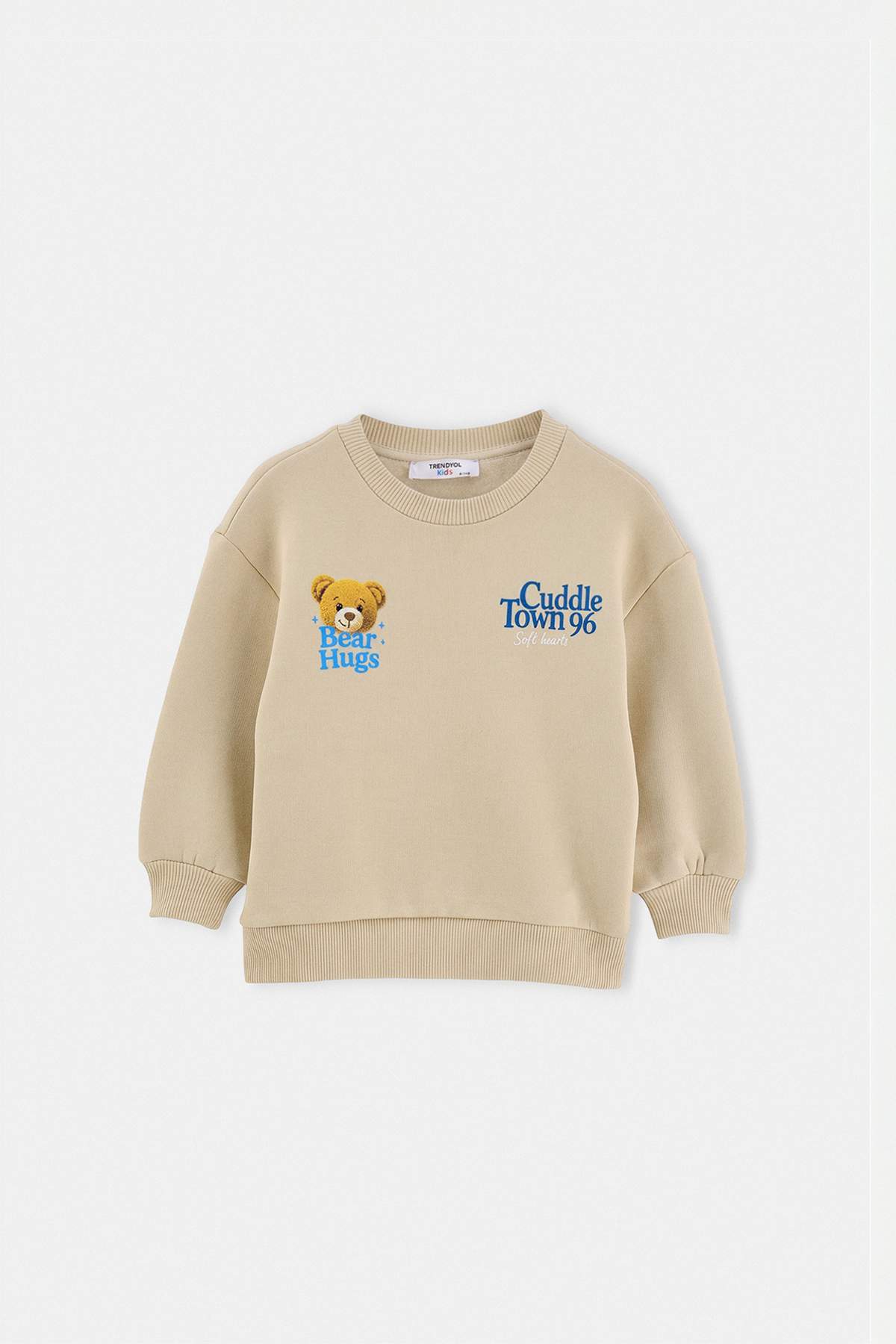 Boys' Stone Fleece-Lined Printed Sweatshirt