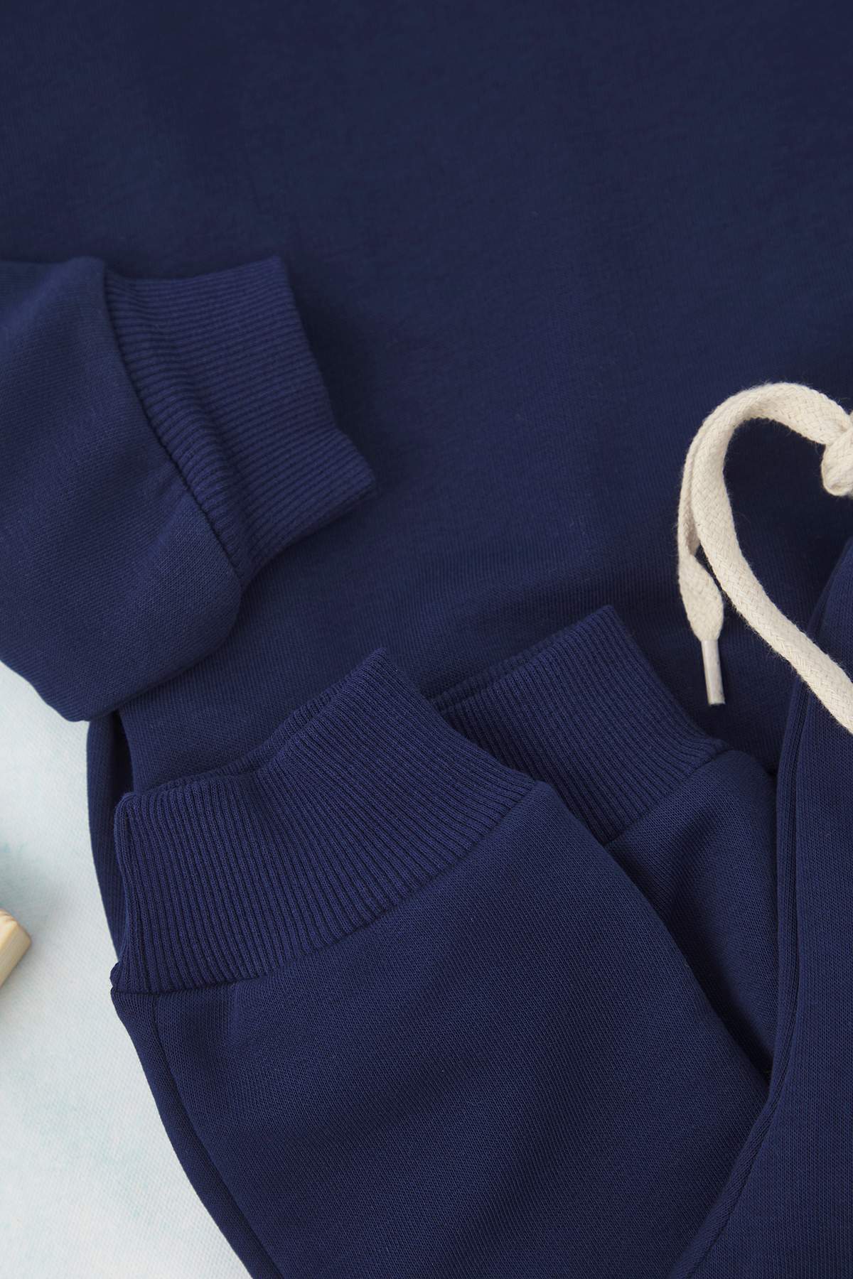 Boys' Navy Polo-Collar Sweatshirt & Jogger Set