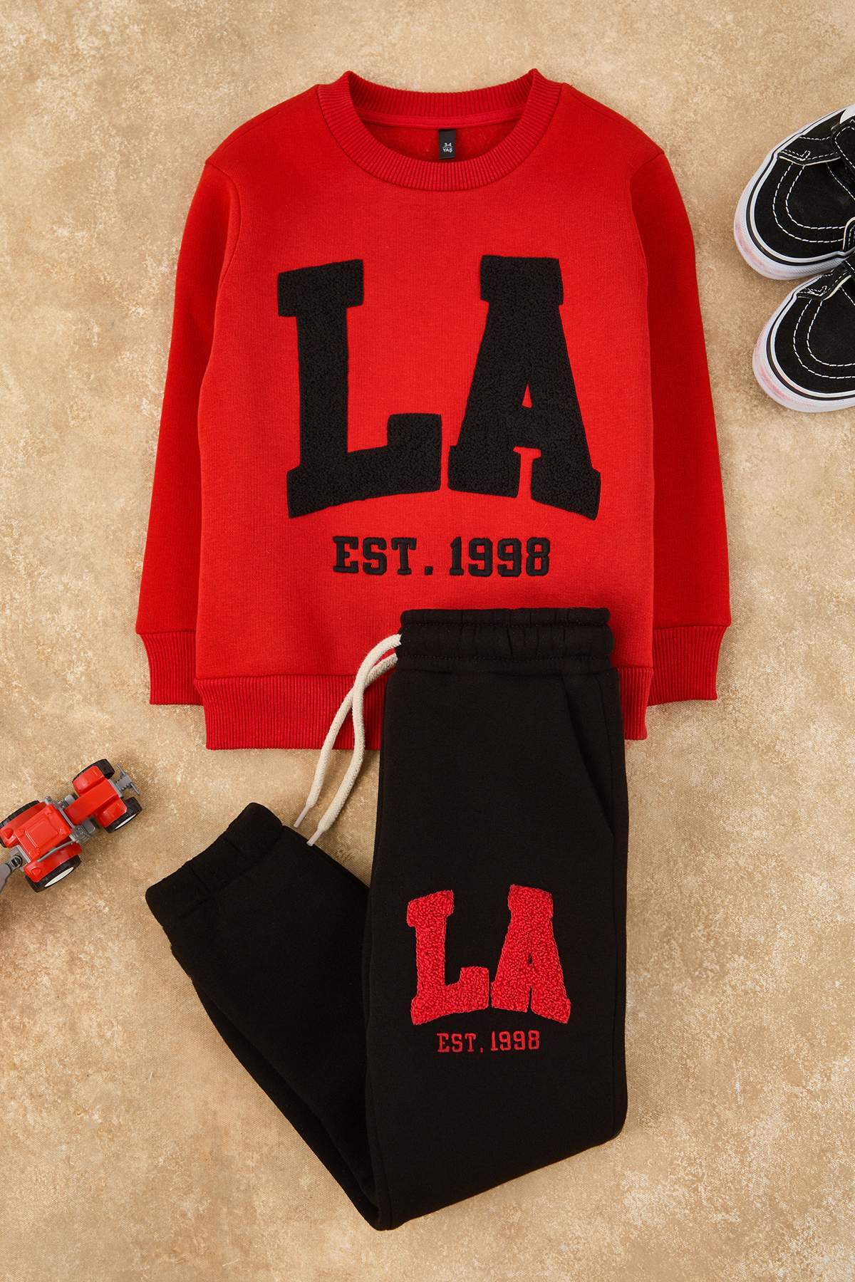 Boys' Navy Fleece-Lined Two-Piece Set