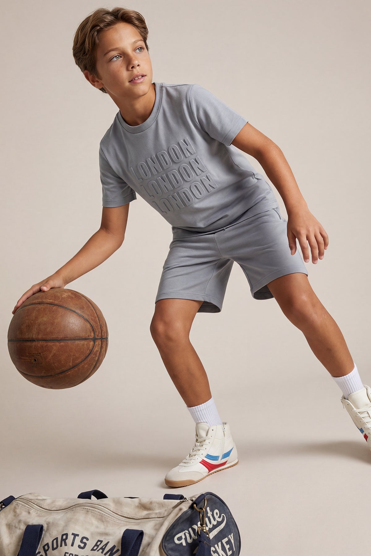 Boys' Plain T-Shirt & Shorts Set