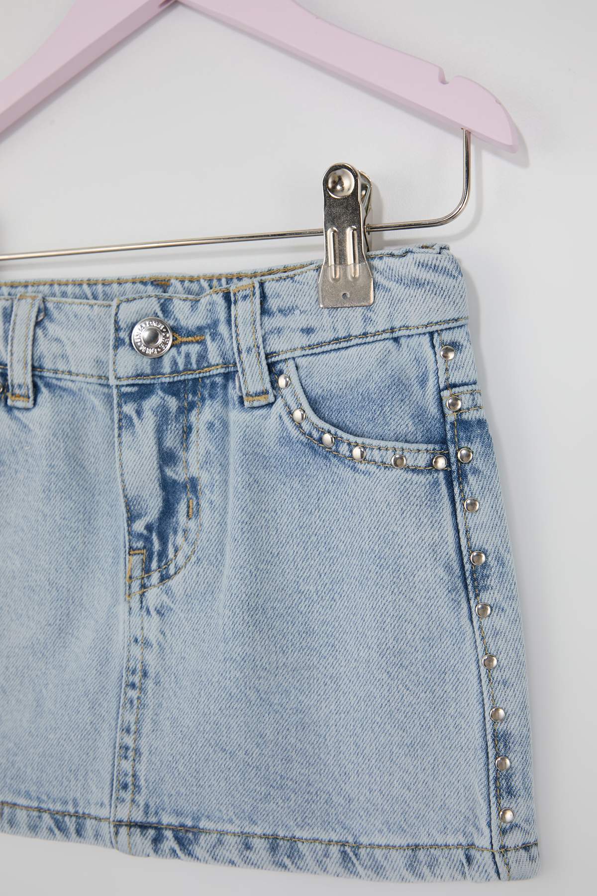 Girls' Blue Denim Mini Skirt
