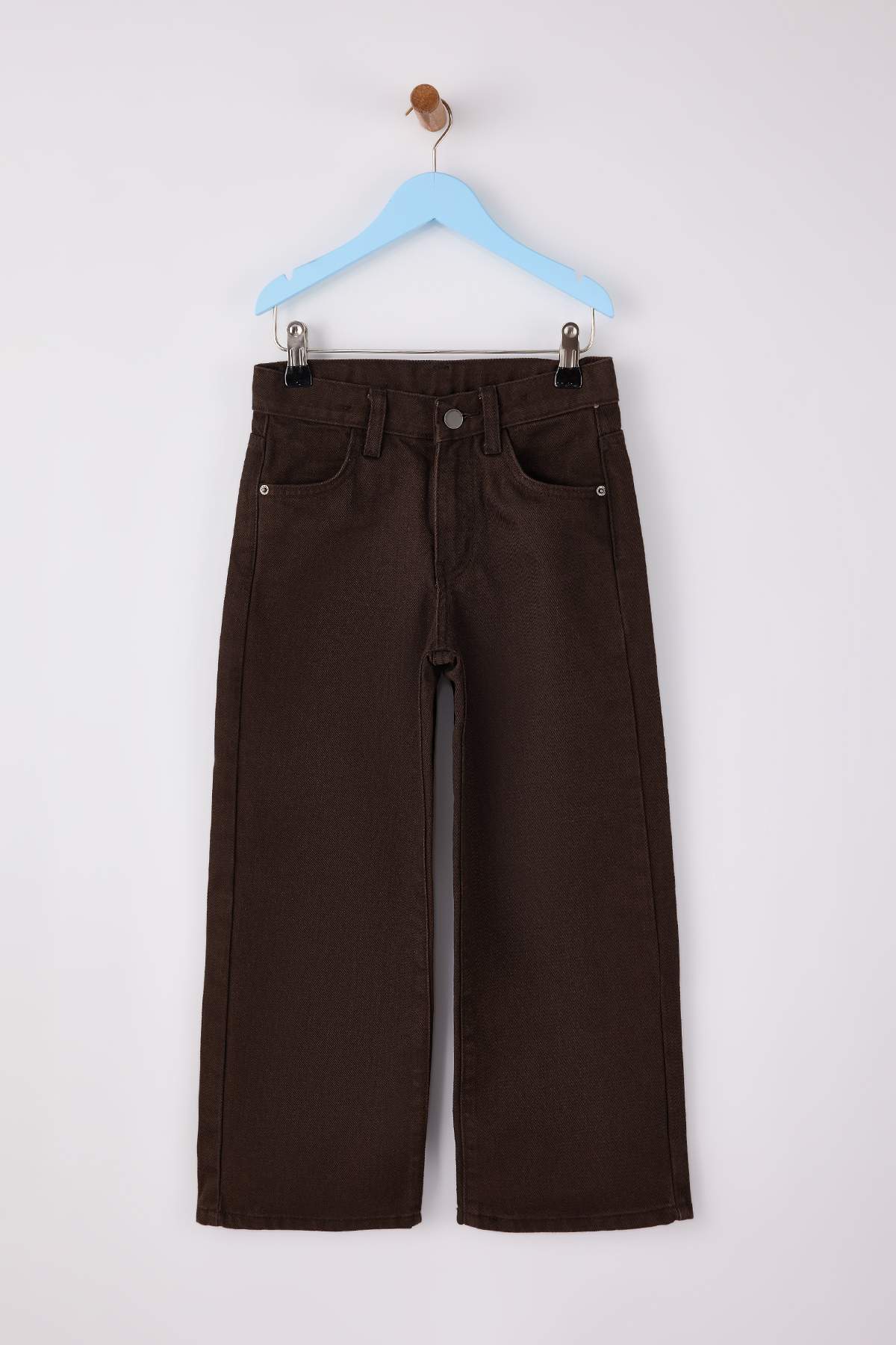 Girls' Cotton Flared Jeans with Adjustable Waist