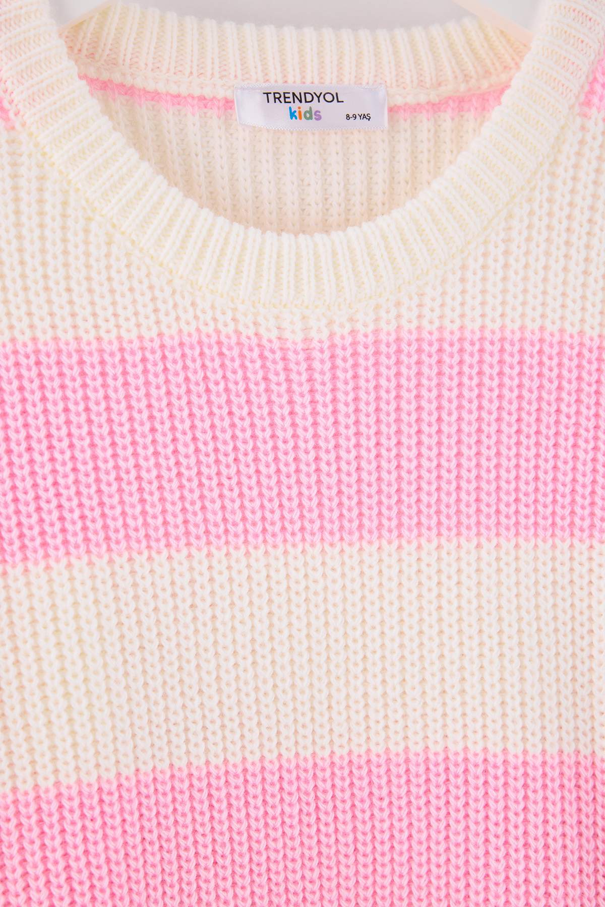 Girls' Striped Crew-Neck Knit Jumper