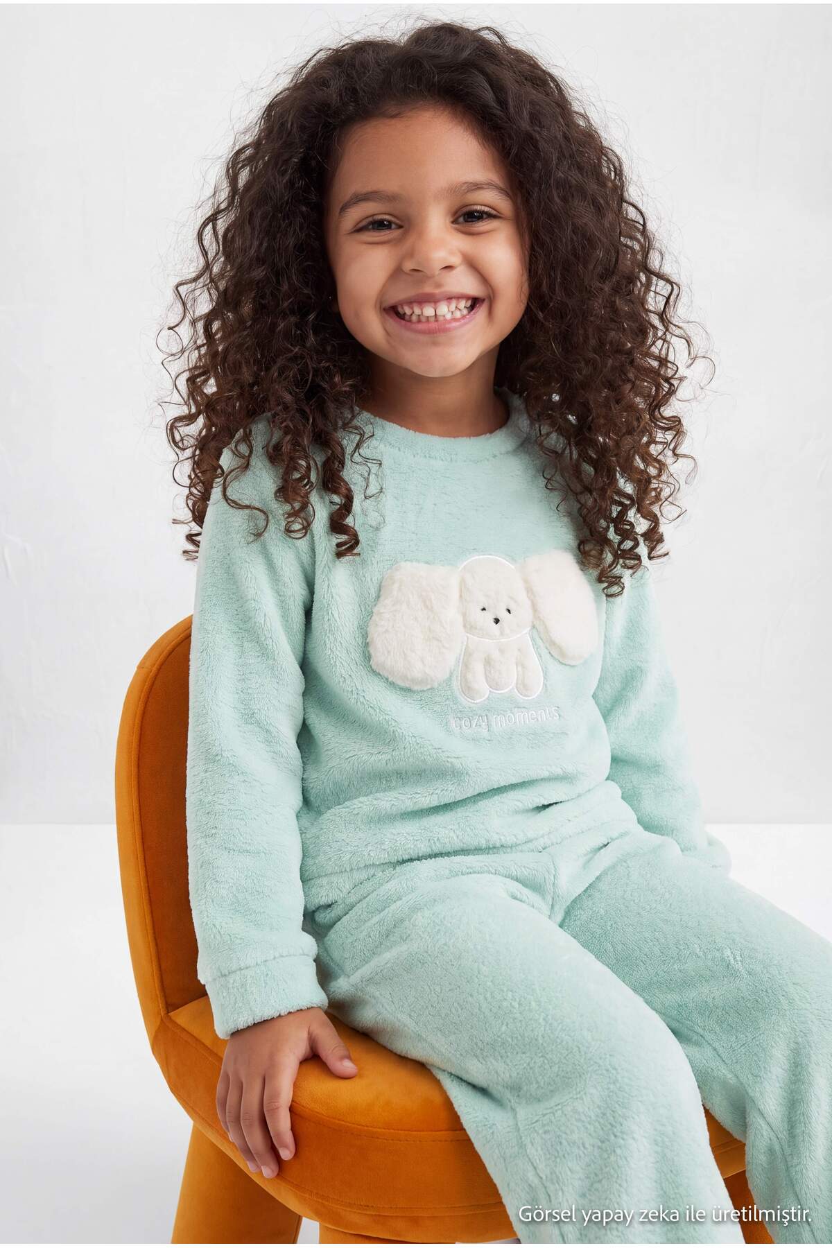 Girls' Mint Plush Bunny Pyjama Set