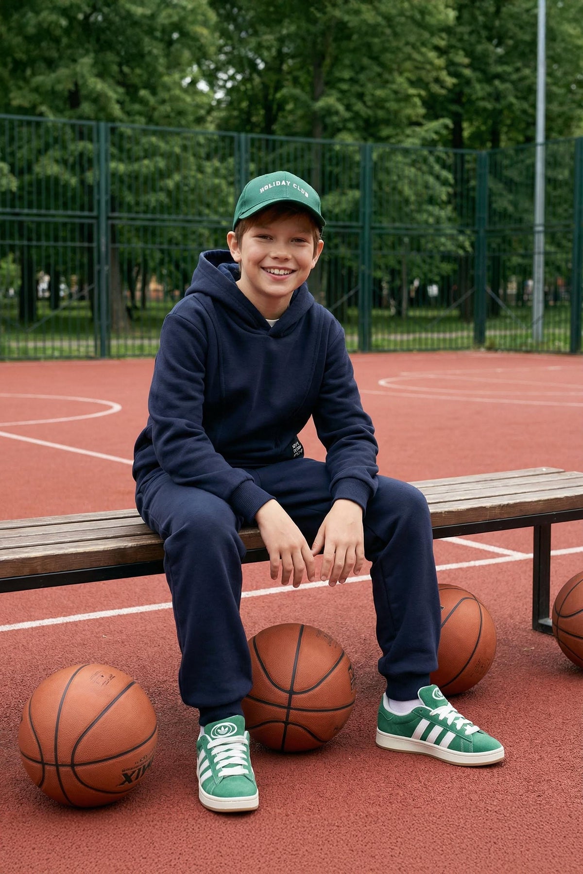 Boys' Black Brushed Hooded Sweatshirt & Jogger Set