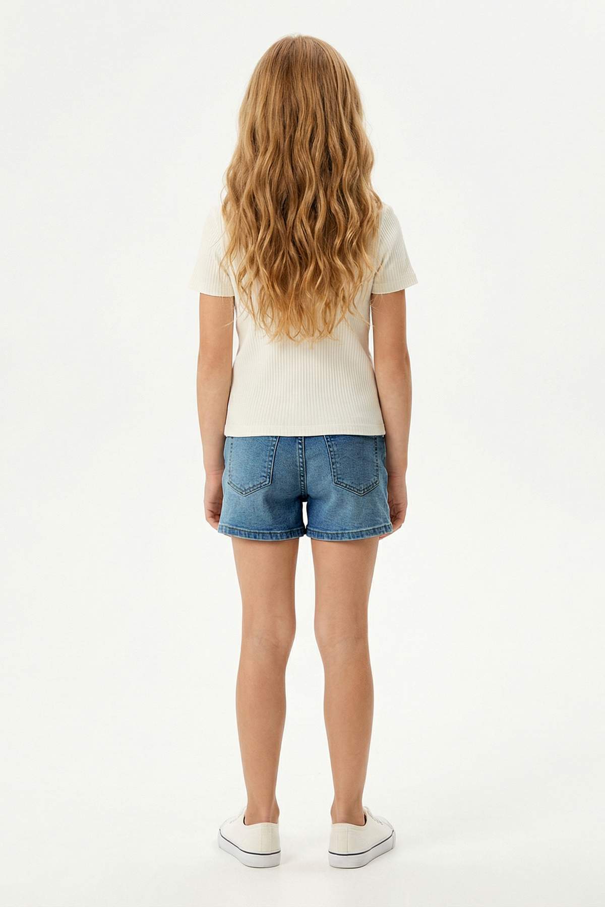 Girls' Ribbed Button-Front T-Shirt