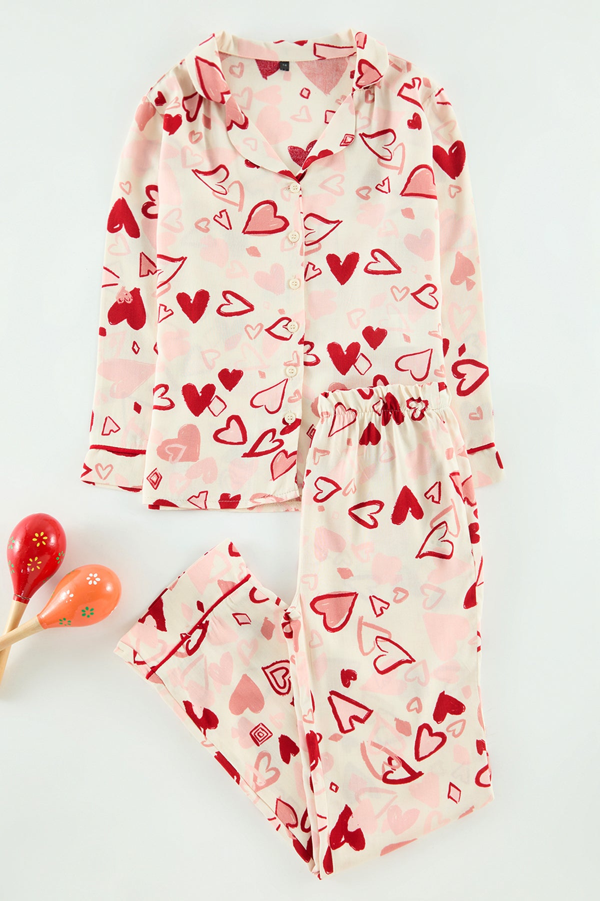 Girls' Heart-Print Mini Me Mother-Daughter Pyjama Set