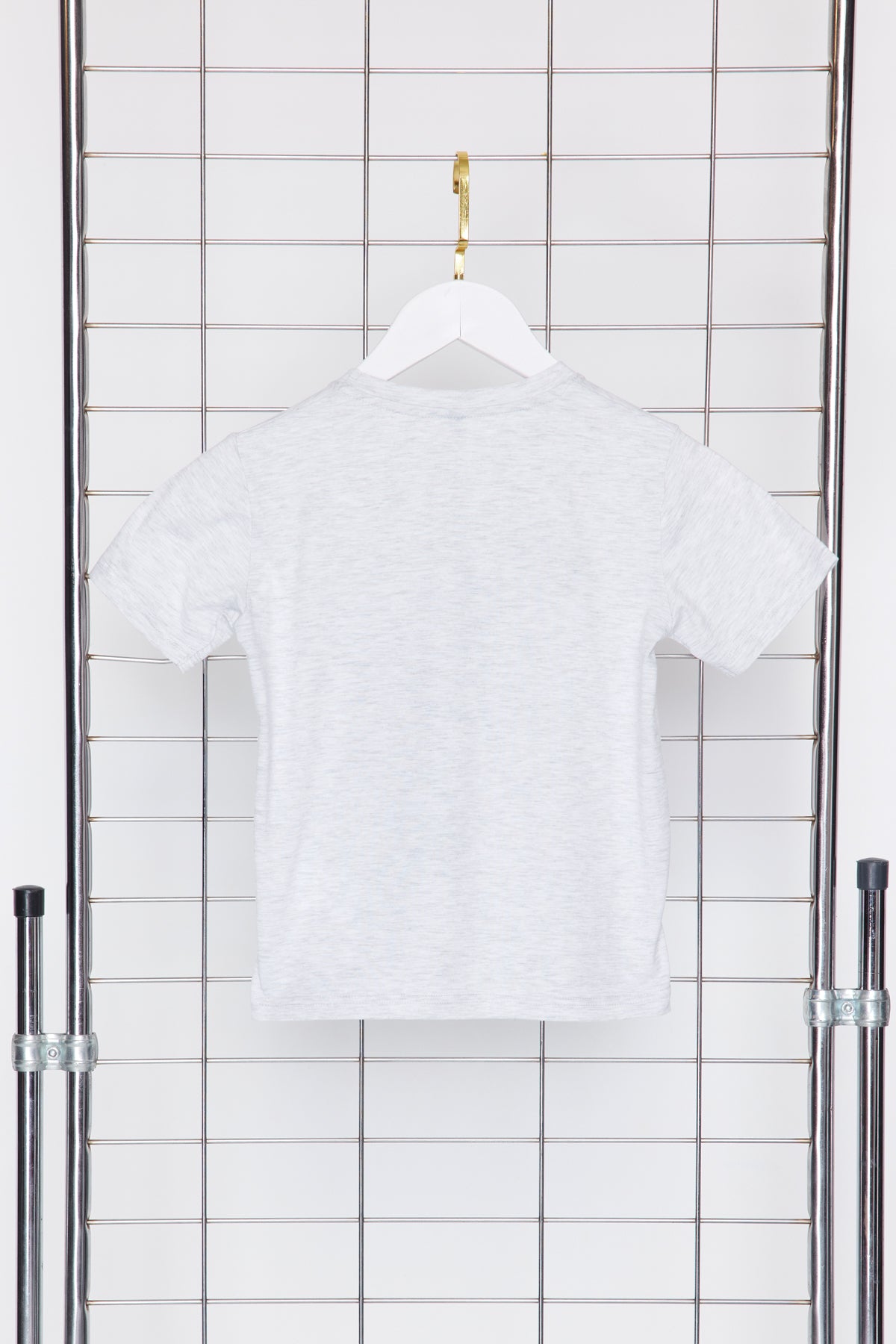 Boys' Grey Dinosaur-Print Cotton T-Shirt