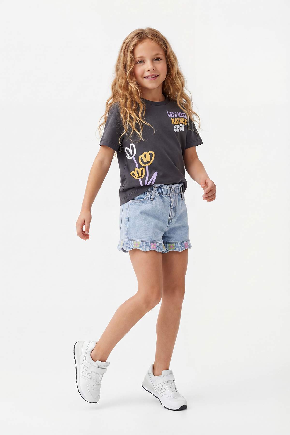Girls' Lilac & Charcoal T-Shirt 2-Pack