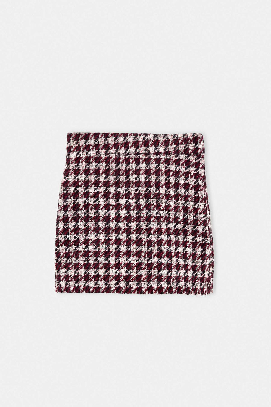 Girls' Red Plain Mini Skirt