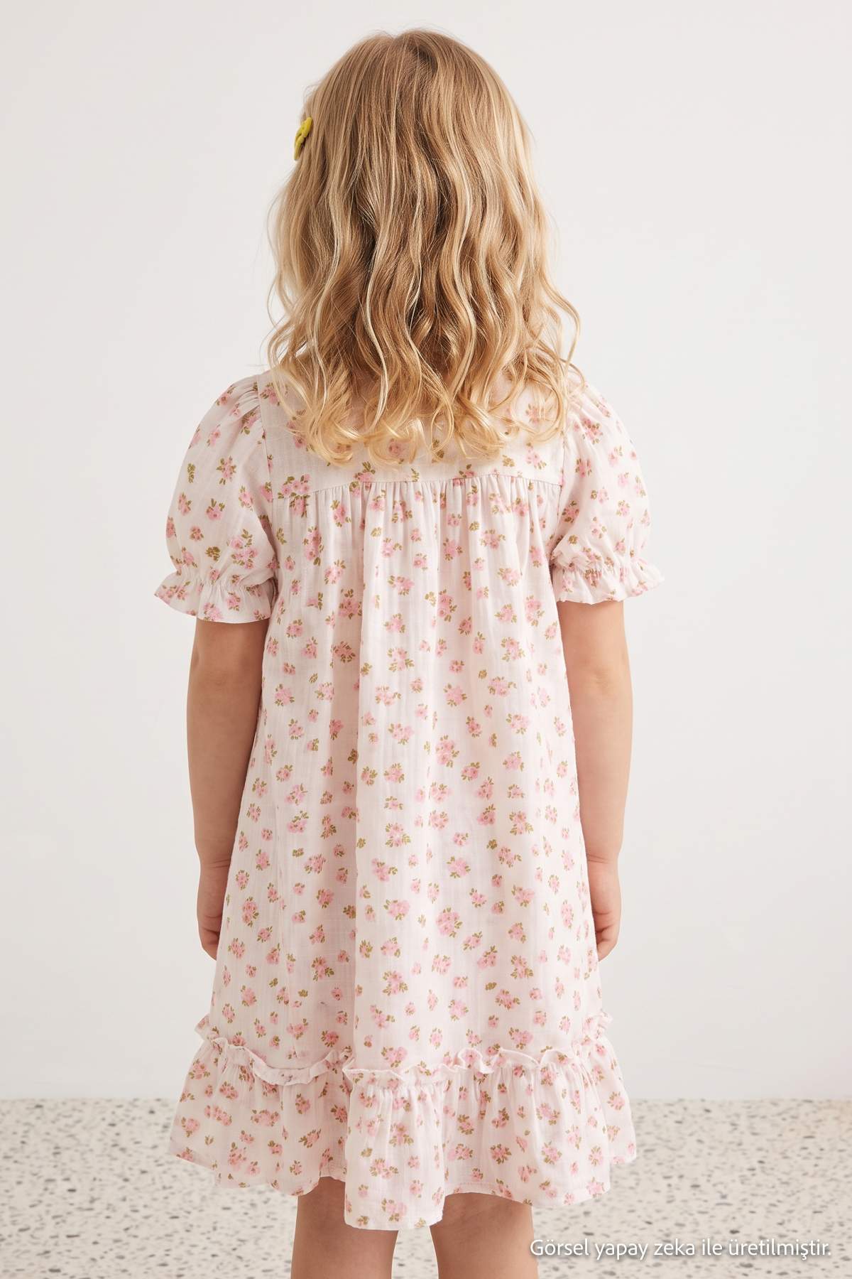 Girls' White Muslin Dress