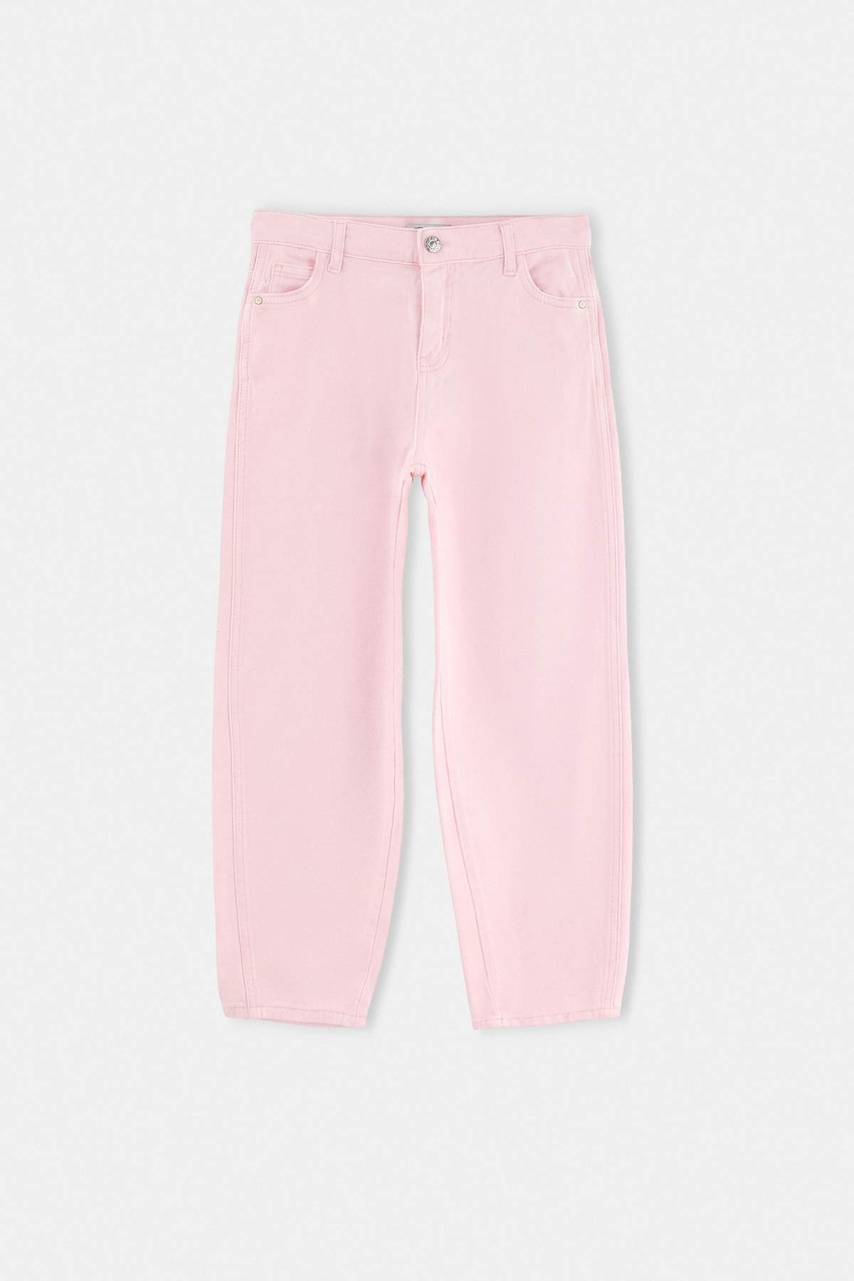 Girls' Pink Wide-Leg Jeans