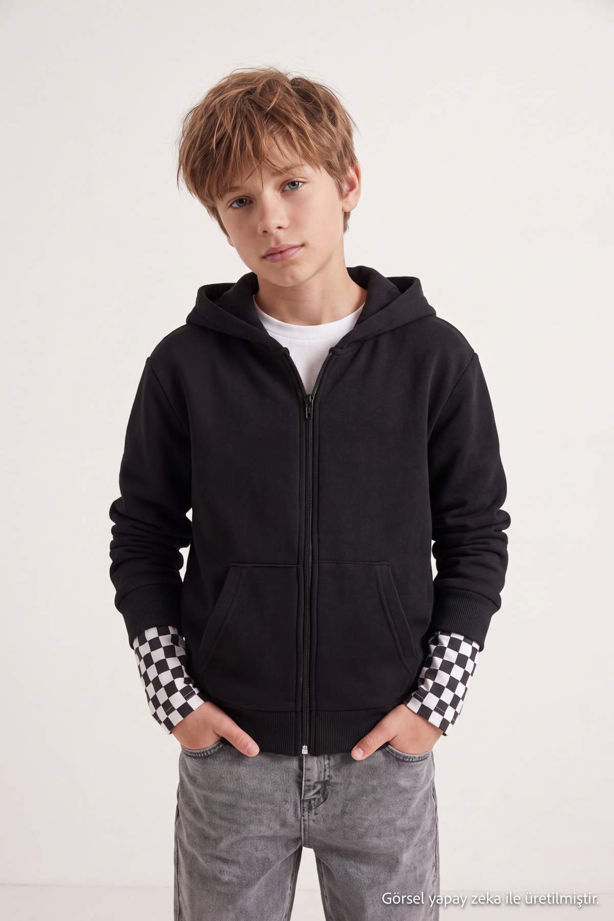 Boys' Hooded Zip-Up Sweatshirt