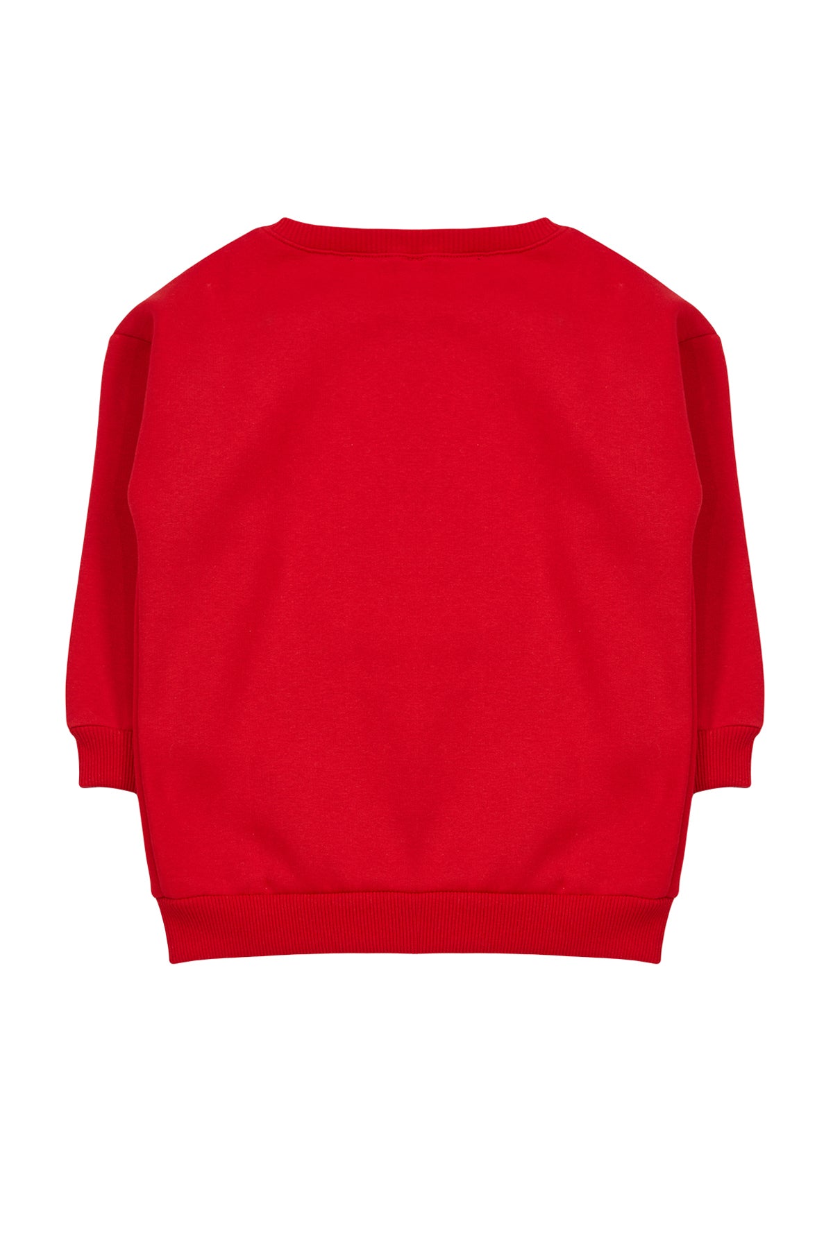 Girls' Red Lightweight Slogan Cotton Sweatshirt