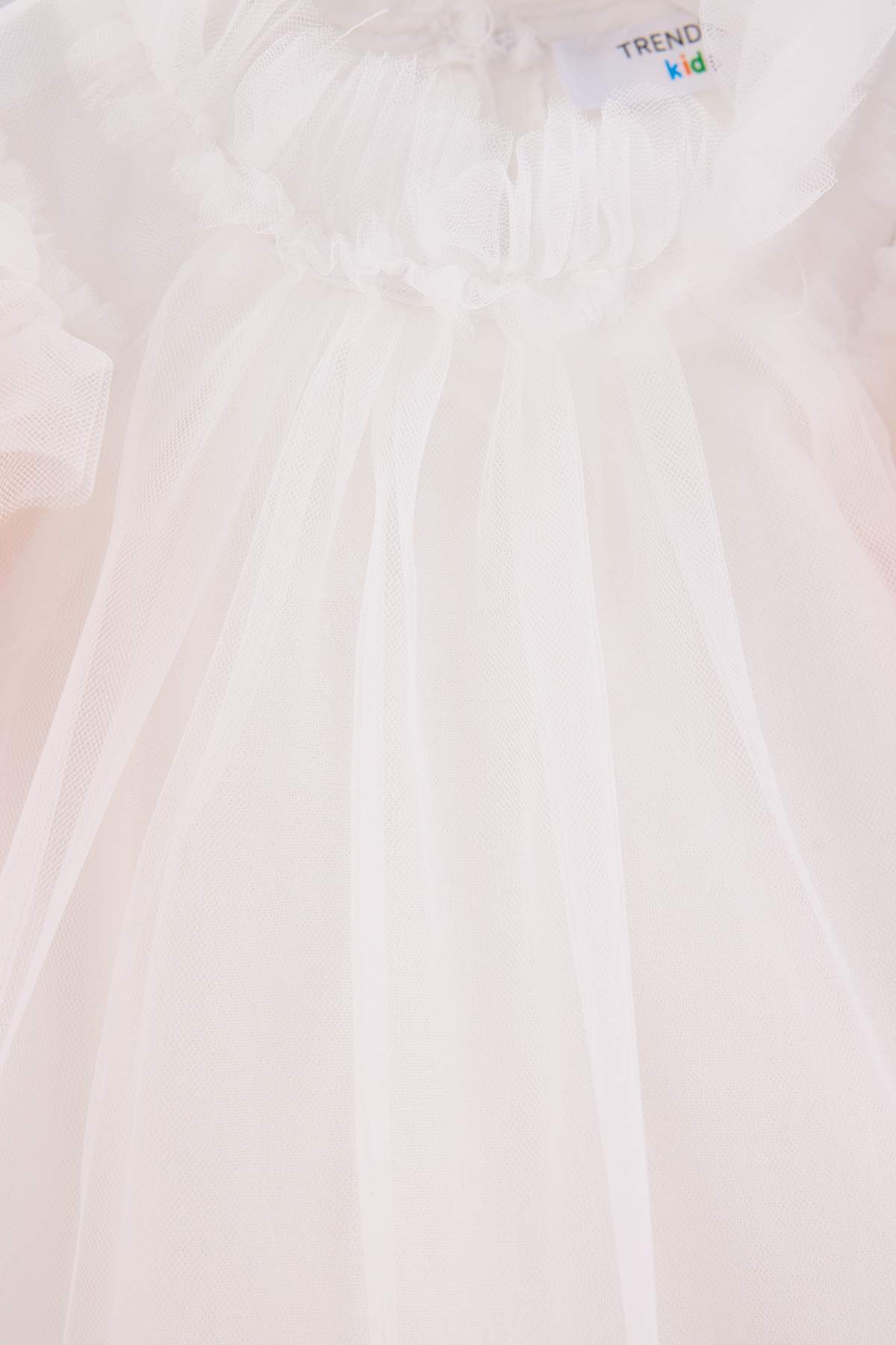 Girls' White Tulle Party Dress