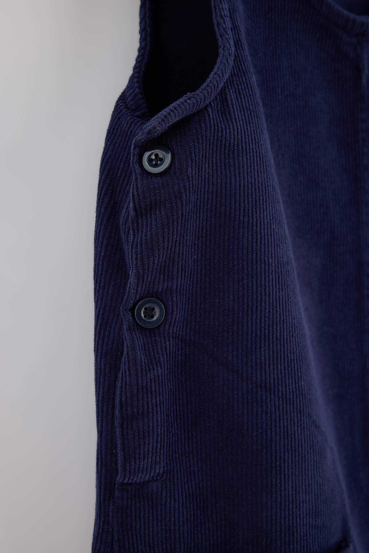 Girls' Navy Velvet Mini Dress