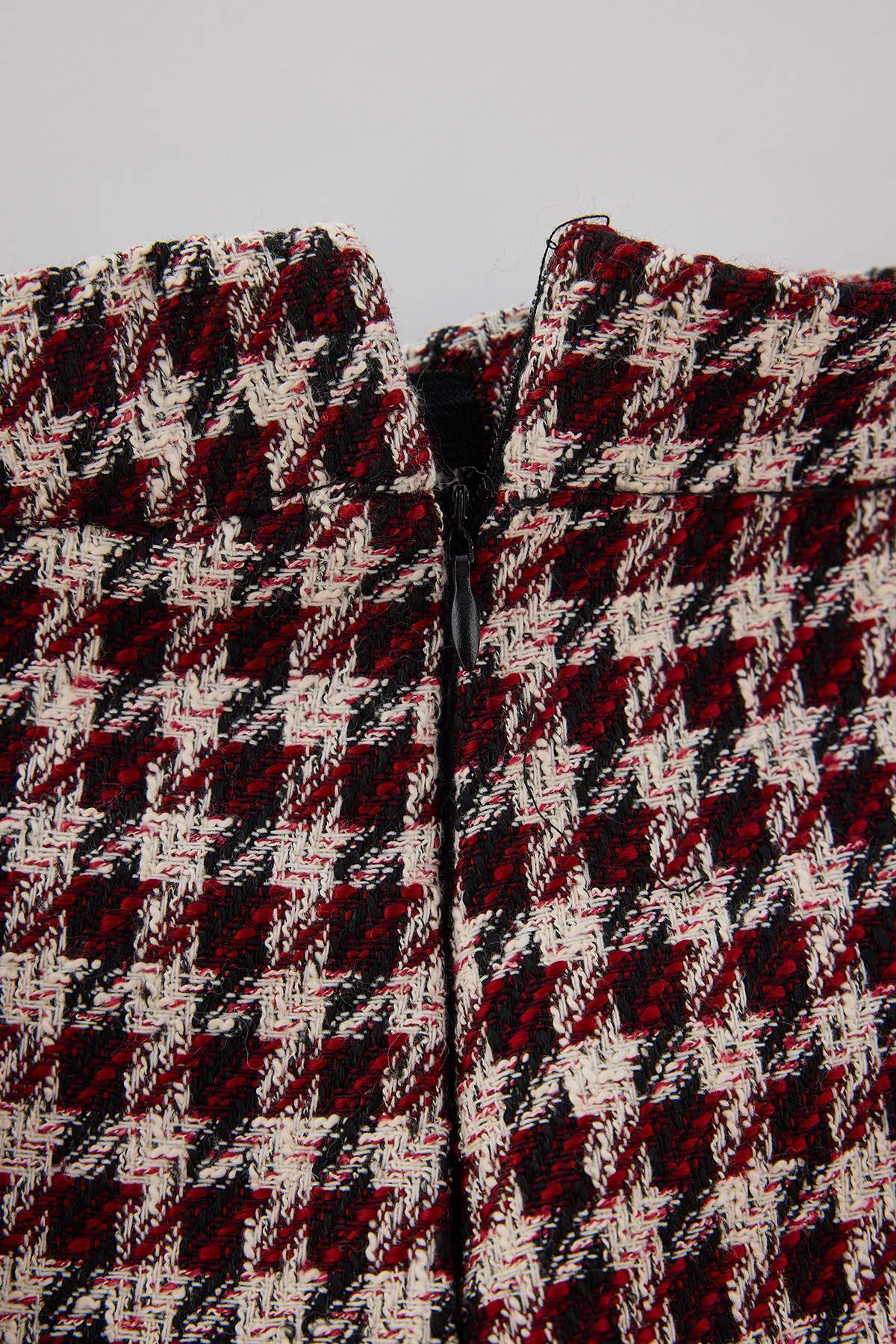 Girls' Red Plain Mini Skirt