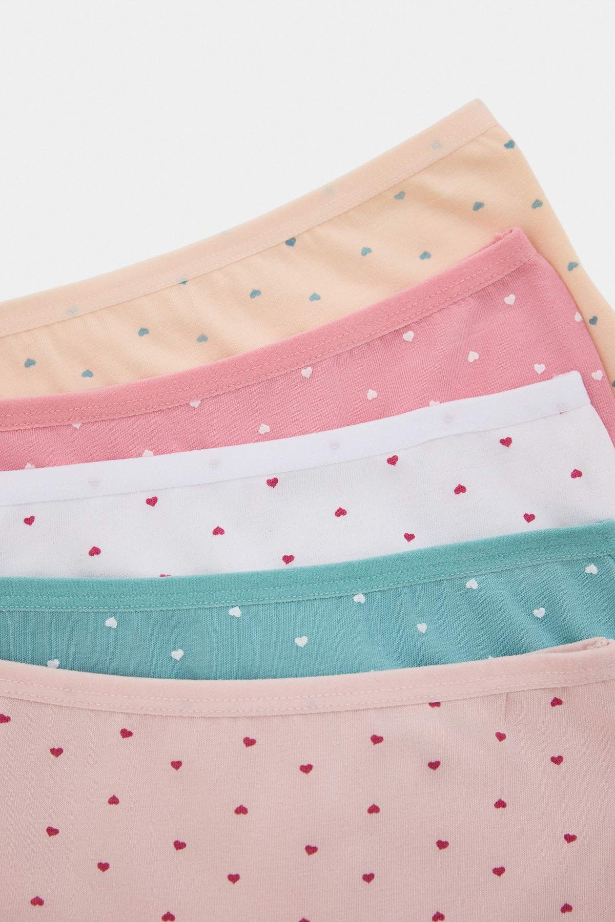 Girls' Polka-Dot Cotton Boxer Shorts 5-Pack