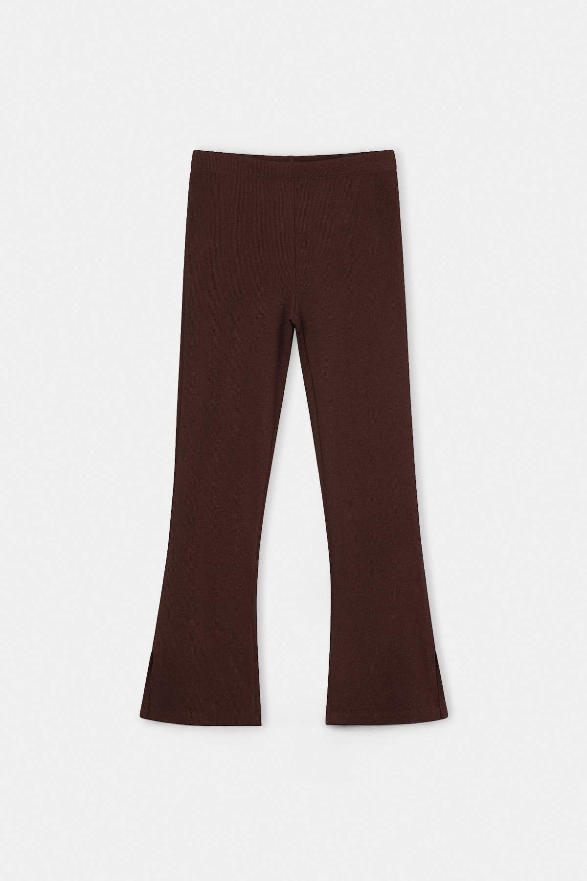 Girls' Brown Knit Leggings