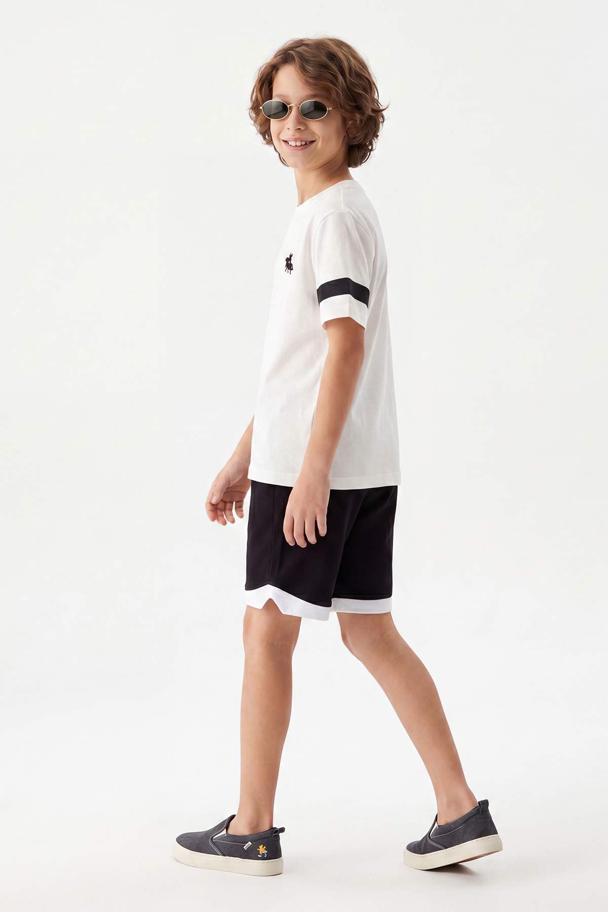 Boys' Embroidered T-Shirt & Shorts Set