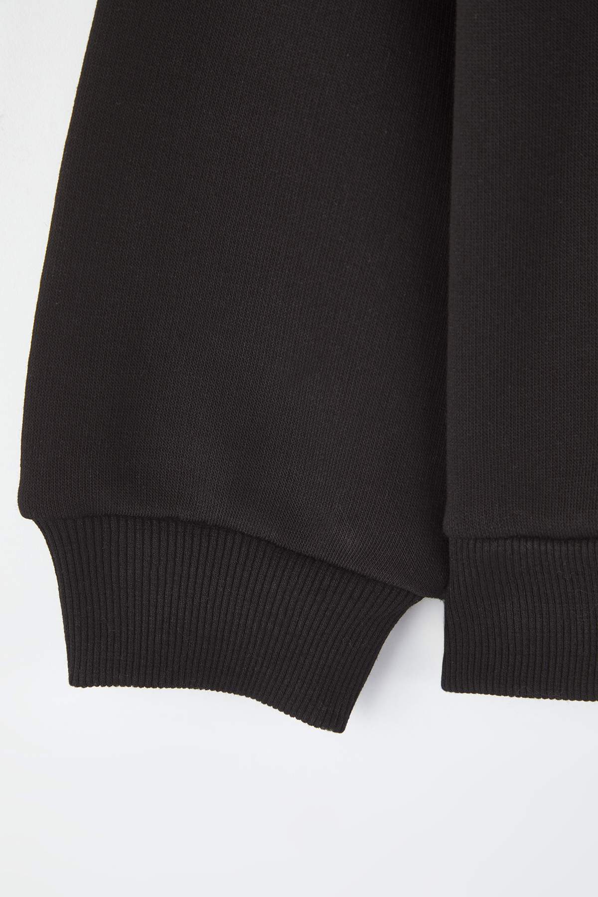 Boys' Black Printed Crew-Neck Sweatshirt