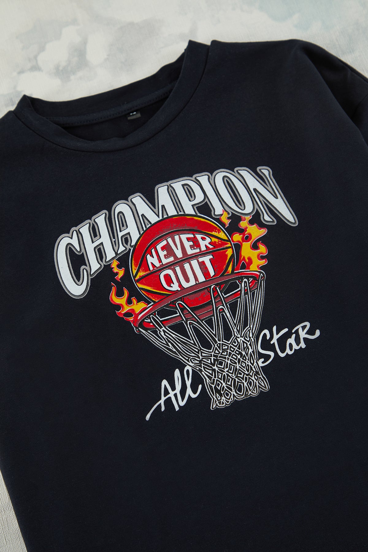 Boys' Navy Basketball-Print T-Shirt