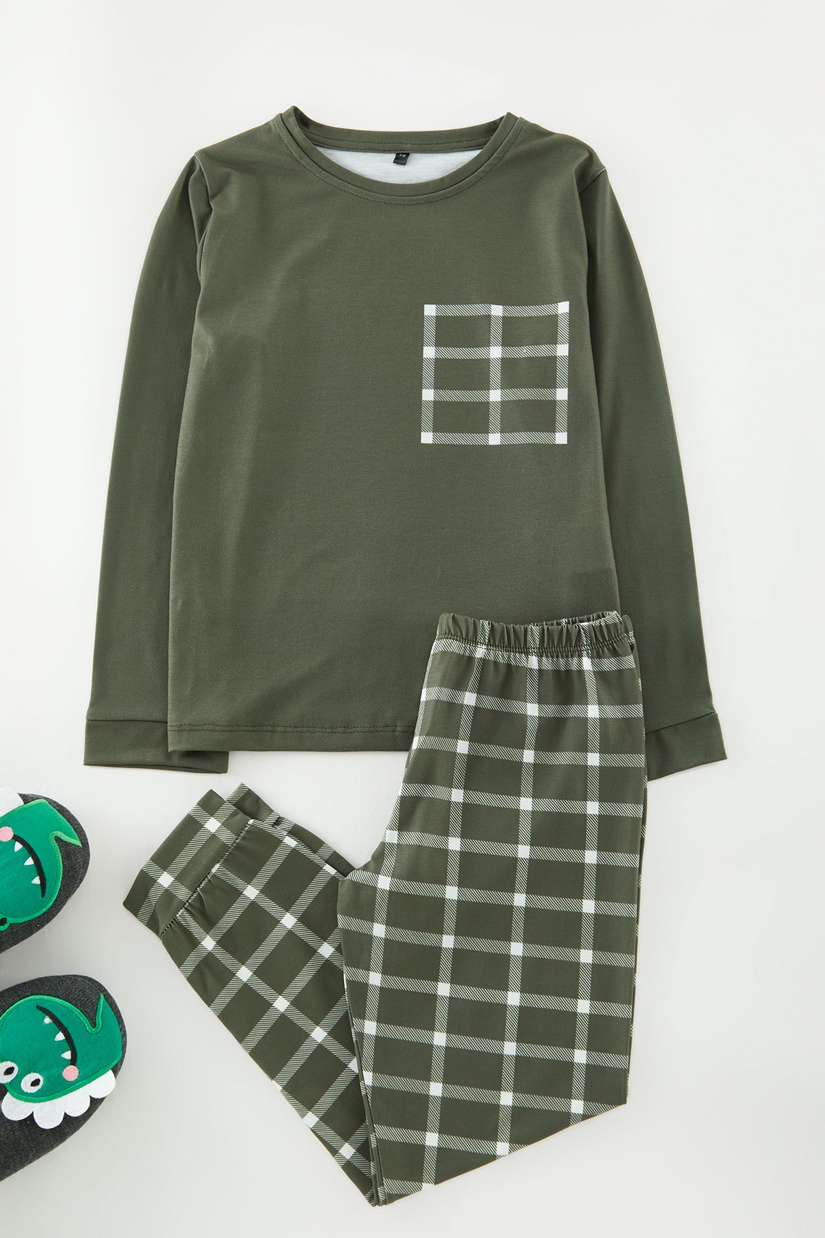 طقم بيجاما ناعم كاروهات للأولاد