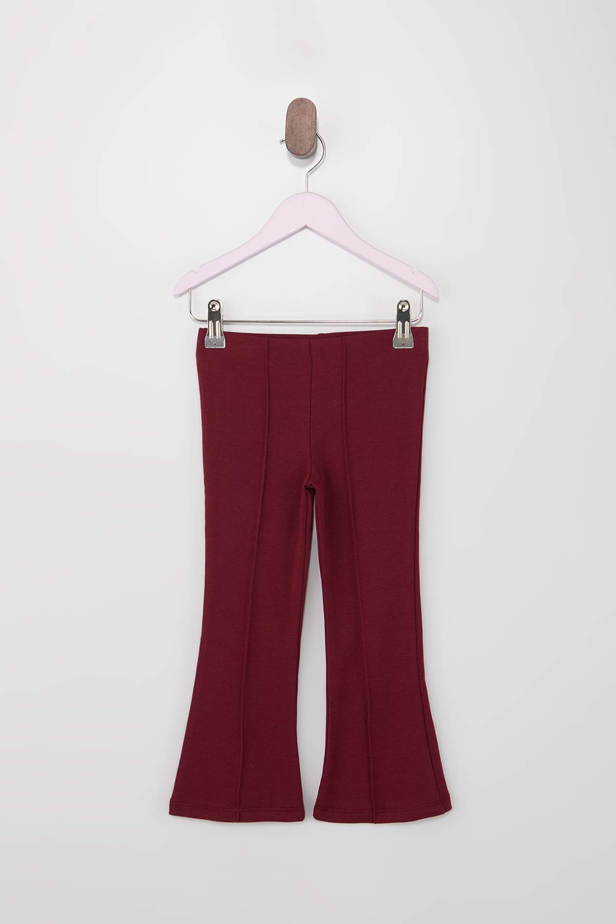 Girls' Burgundy Peter Pan Collar Two-Piece Set