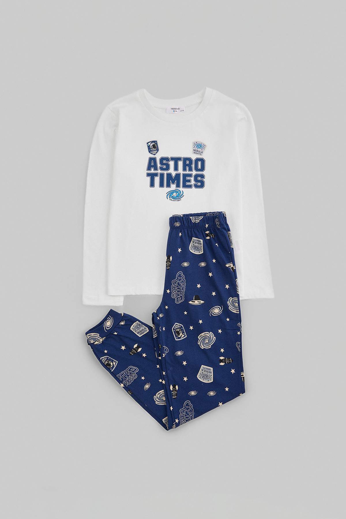 Boys' Navy Space-Print Pyjama Set