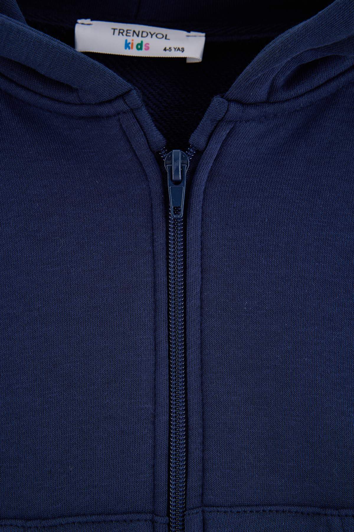 Boys' Navy Basic Cotton Zip-Up Sweatshirt