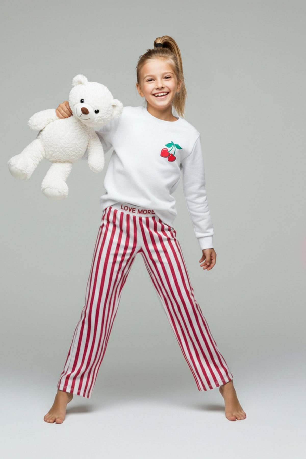 Girls' Yellow Printed Pyjama Set