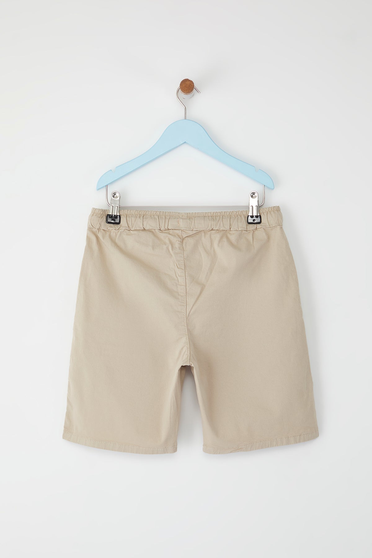 Boys' Beige Cotton Pocket Shorts