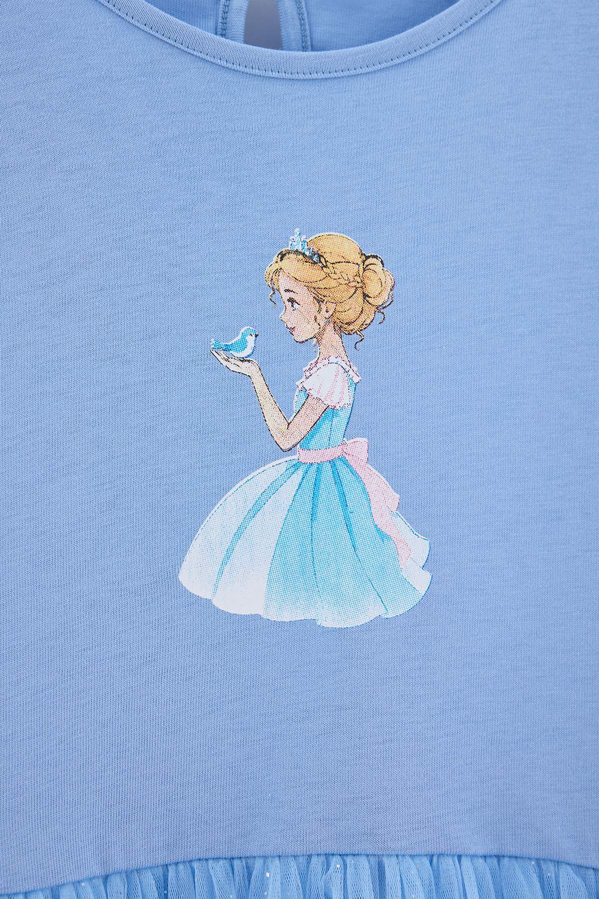 Girls' Light Blue Tutu Mini Dress