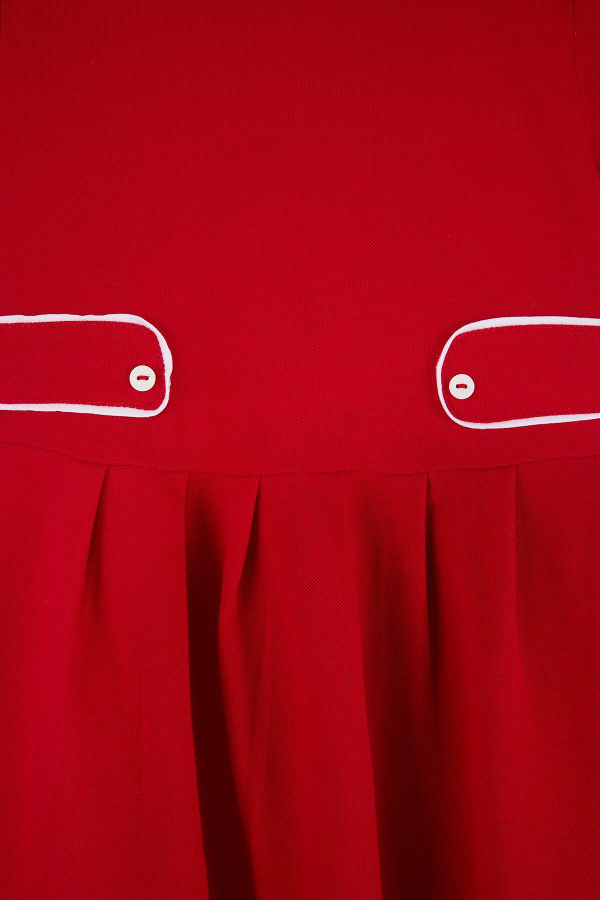 Girls' Peter Pan Collar Mini Jersey Dress