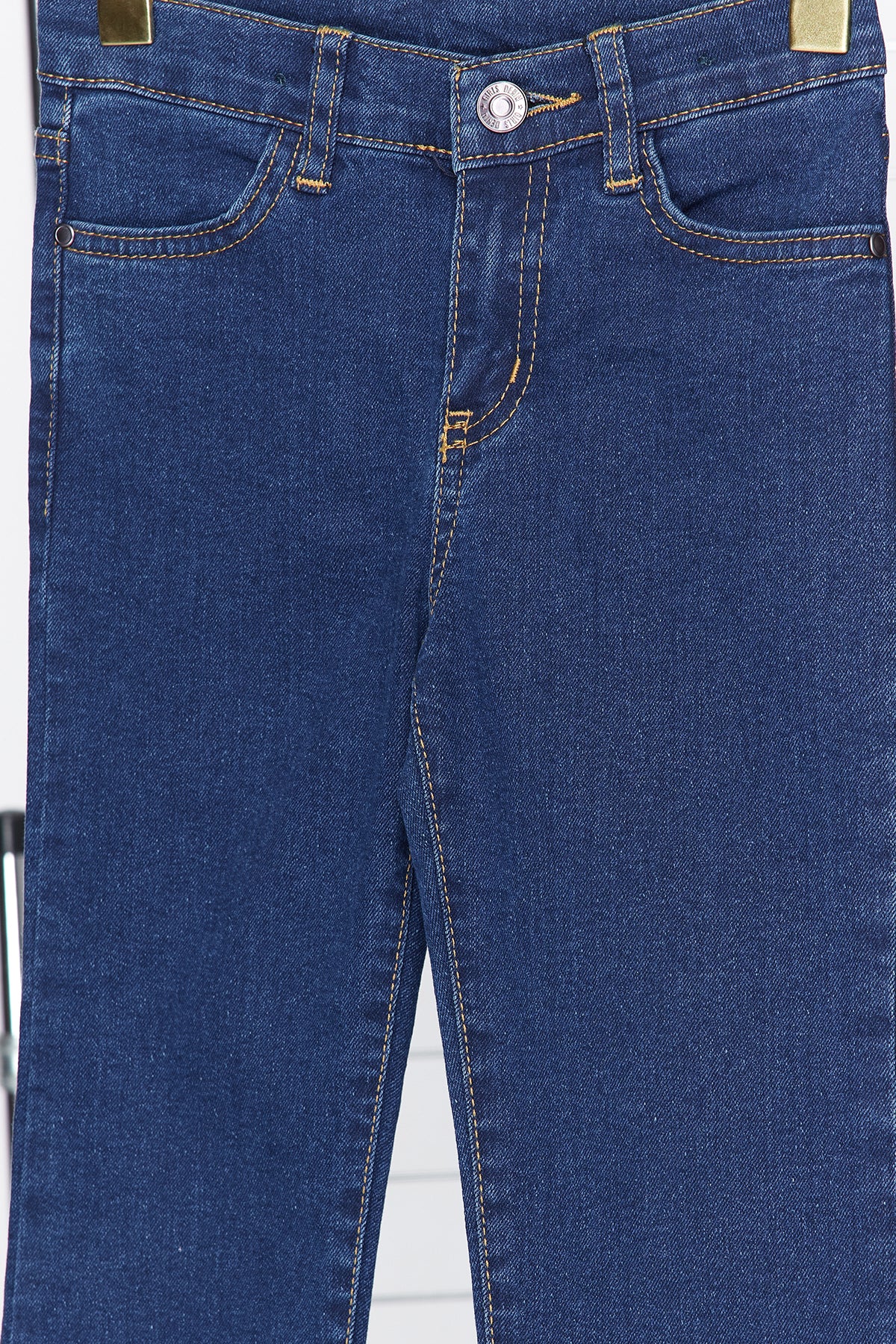 Girls' Dark Blue Flared Stretch Jeans